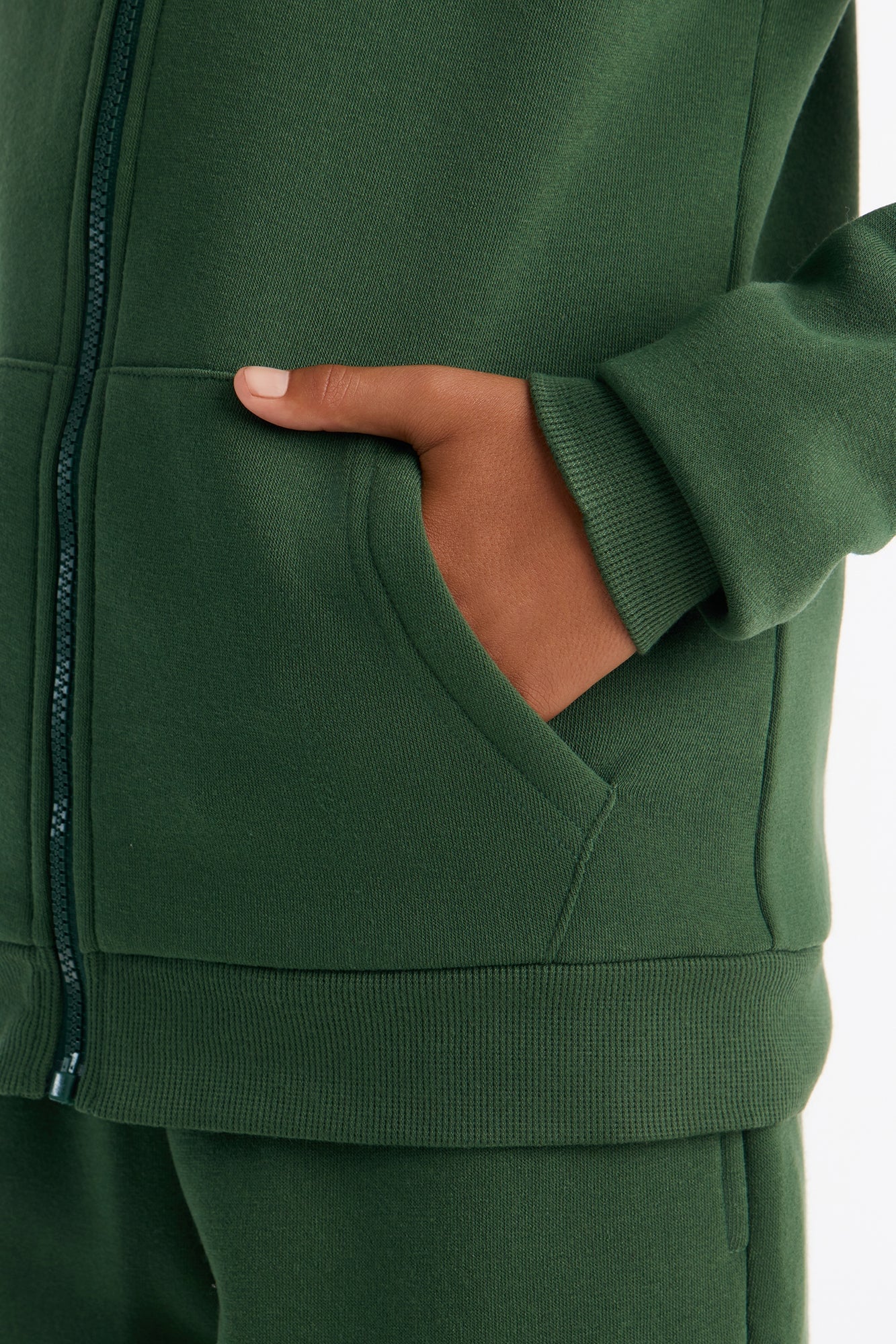 Mini Confidence Is Key Fleece Zip Hoodie - Olive image 4