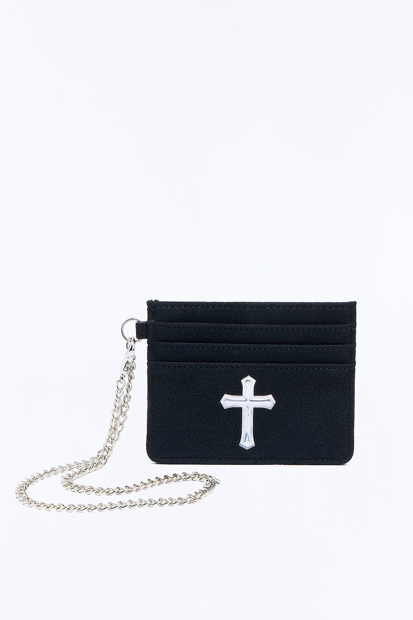 Holy Faith Pant Chain Faux Leather Card Holder - Black image 2
