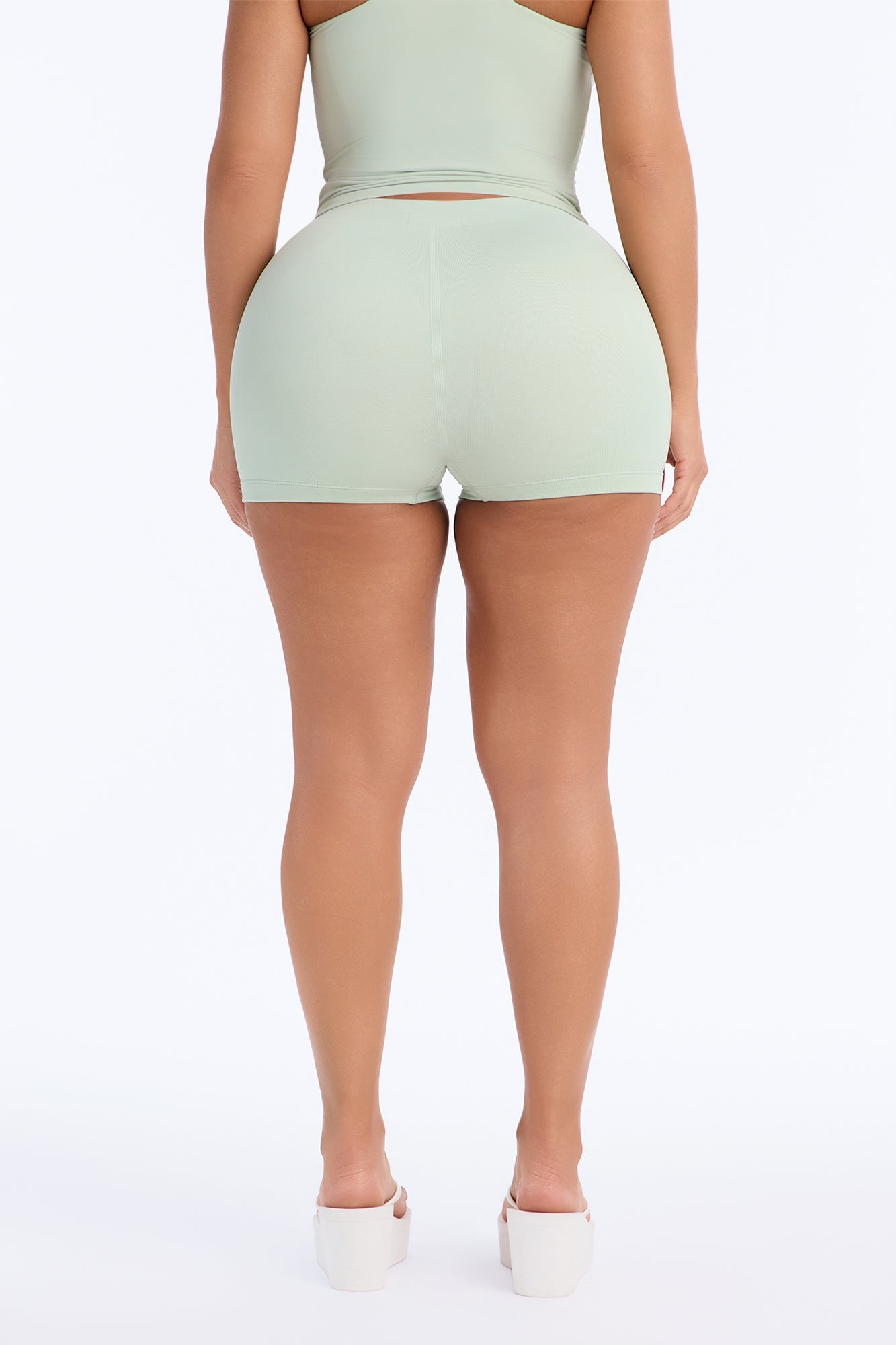 Seamless Smooth Double Lined Micro Hot Short - Mint image 8