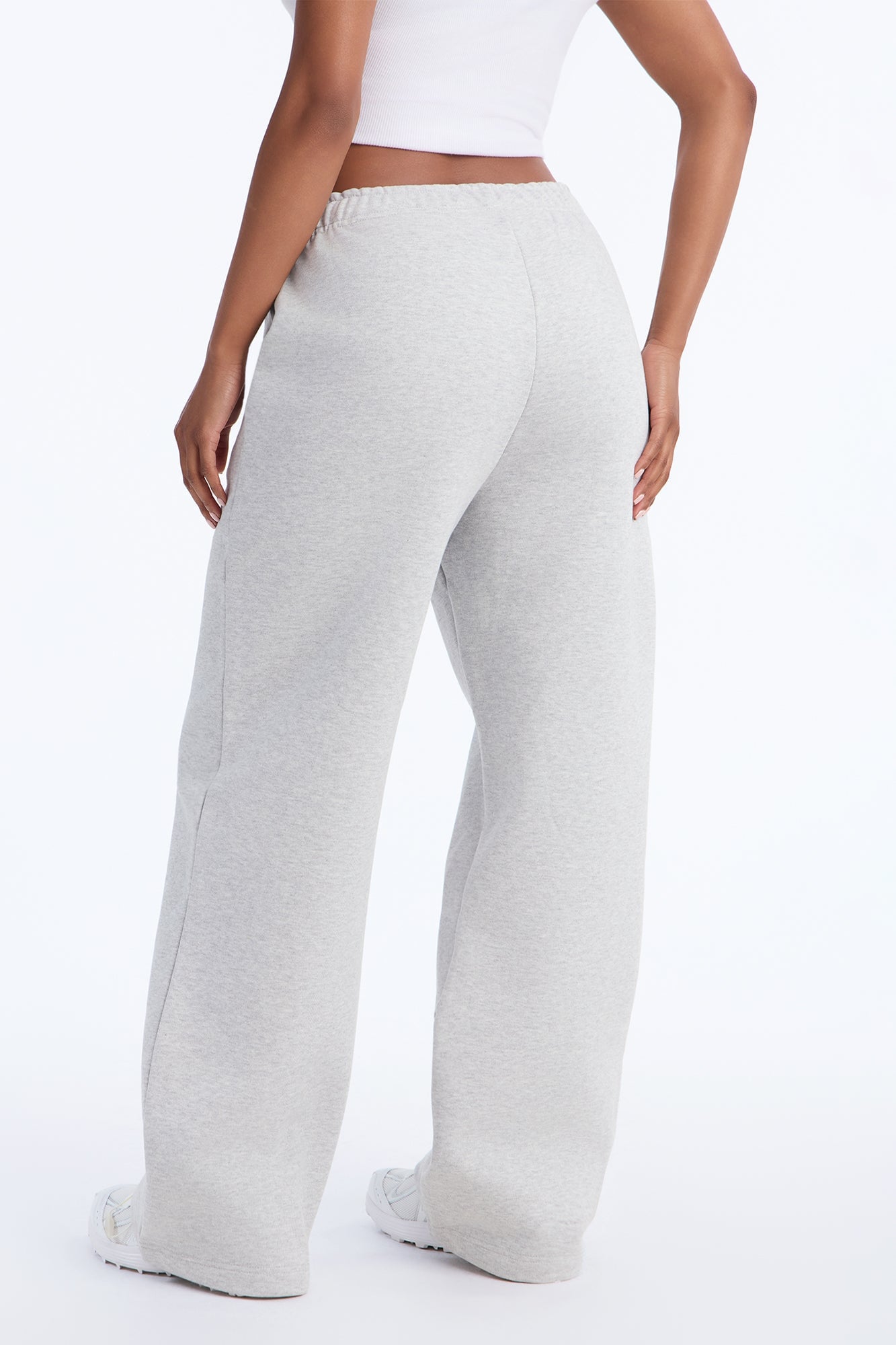 Libby Fleece Straight Leg Sweatpant - Heather Grey image 8