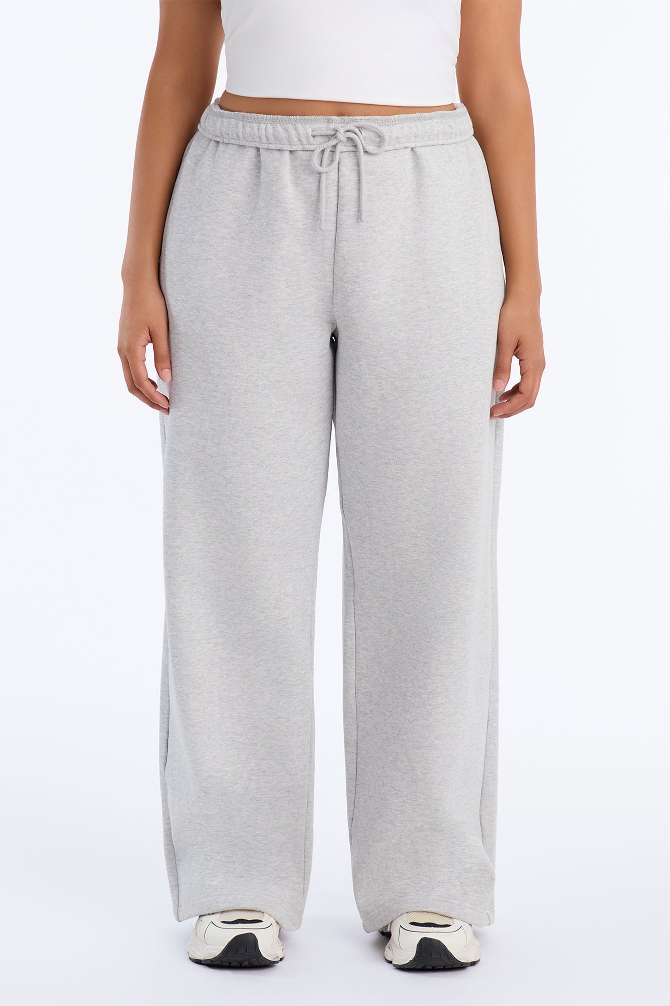 Libby Fleece Straight Leg Sweatpant - Heather Grey image 2