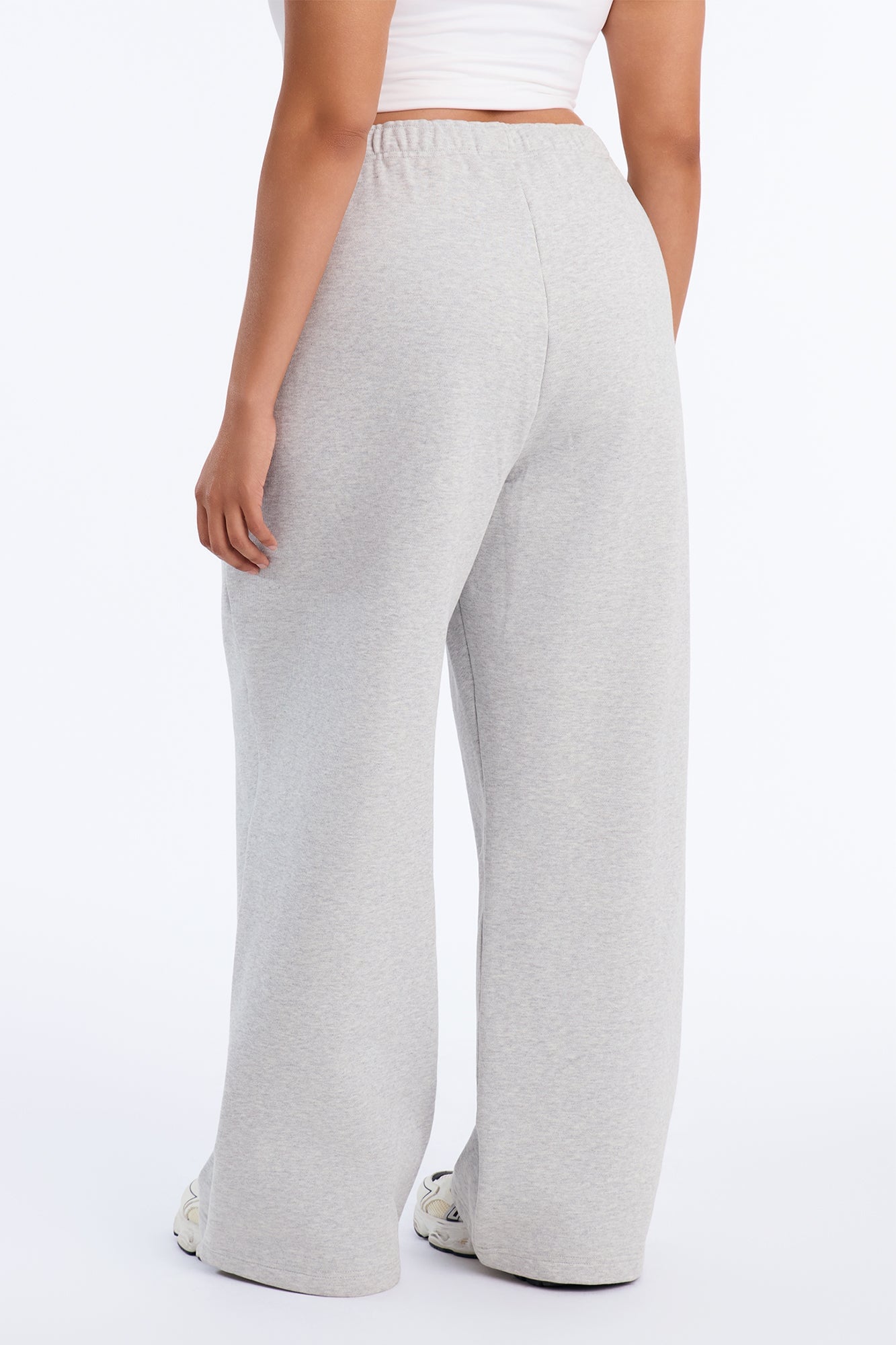 Libby Fleece Straight Leg Sweatpant - Heather Grey image 3