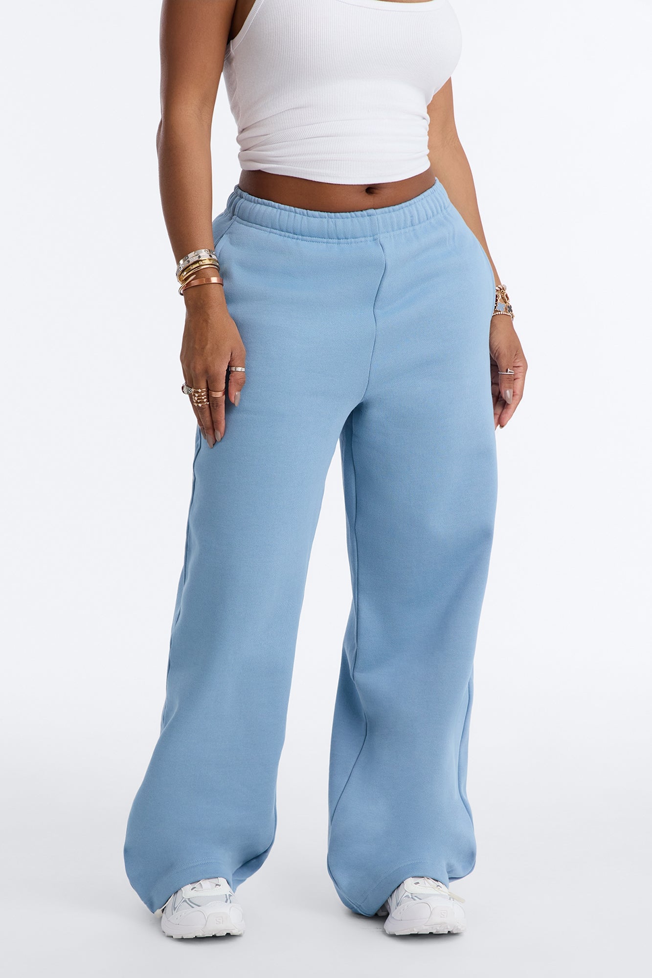Libby Fleece Straight Leg Sweatpant - Slate Blue image 6