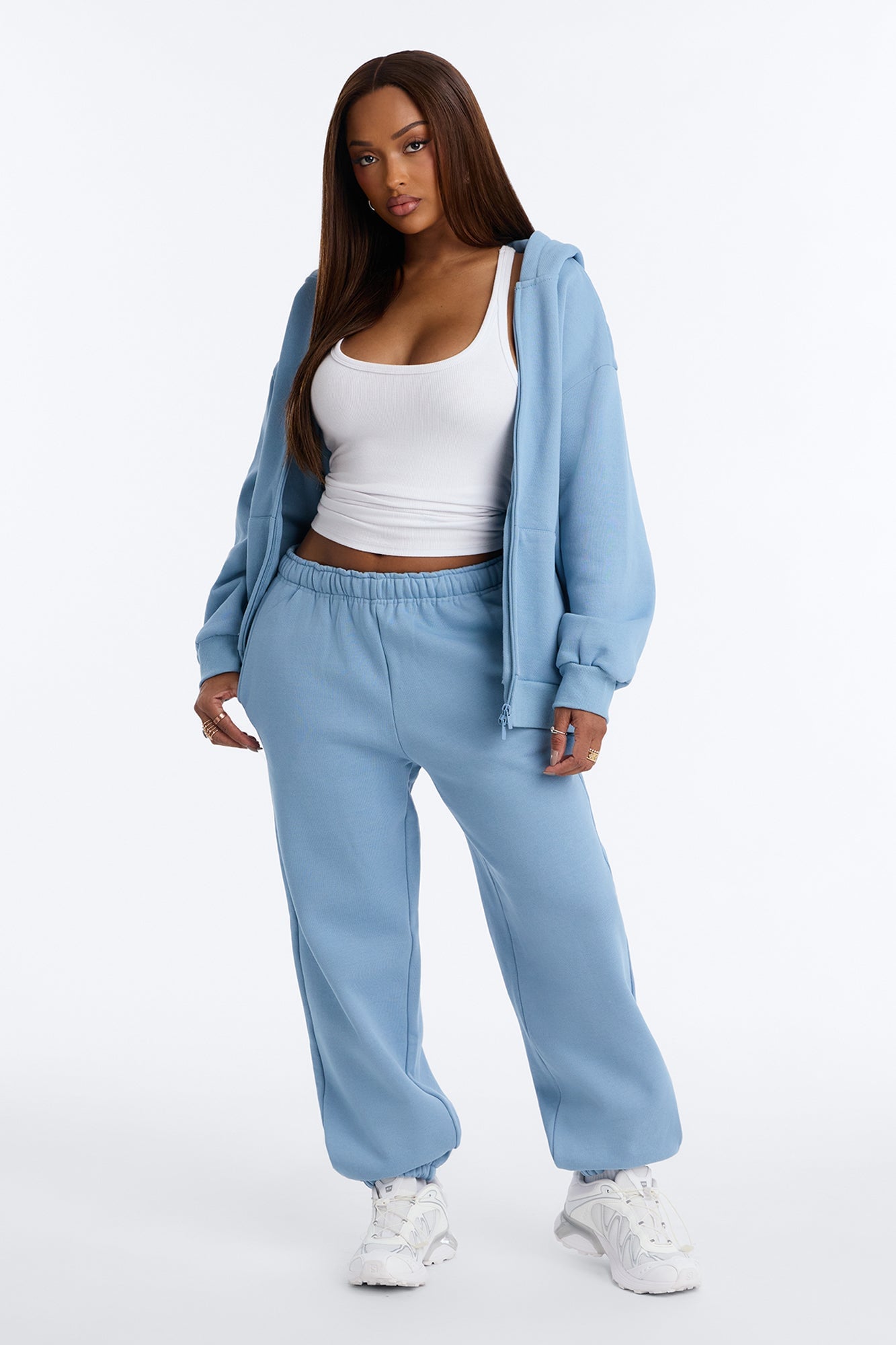 Libby Fleece Jogger Sweatpant - Slate Blue image 5