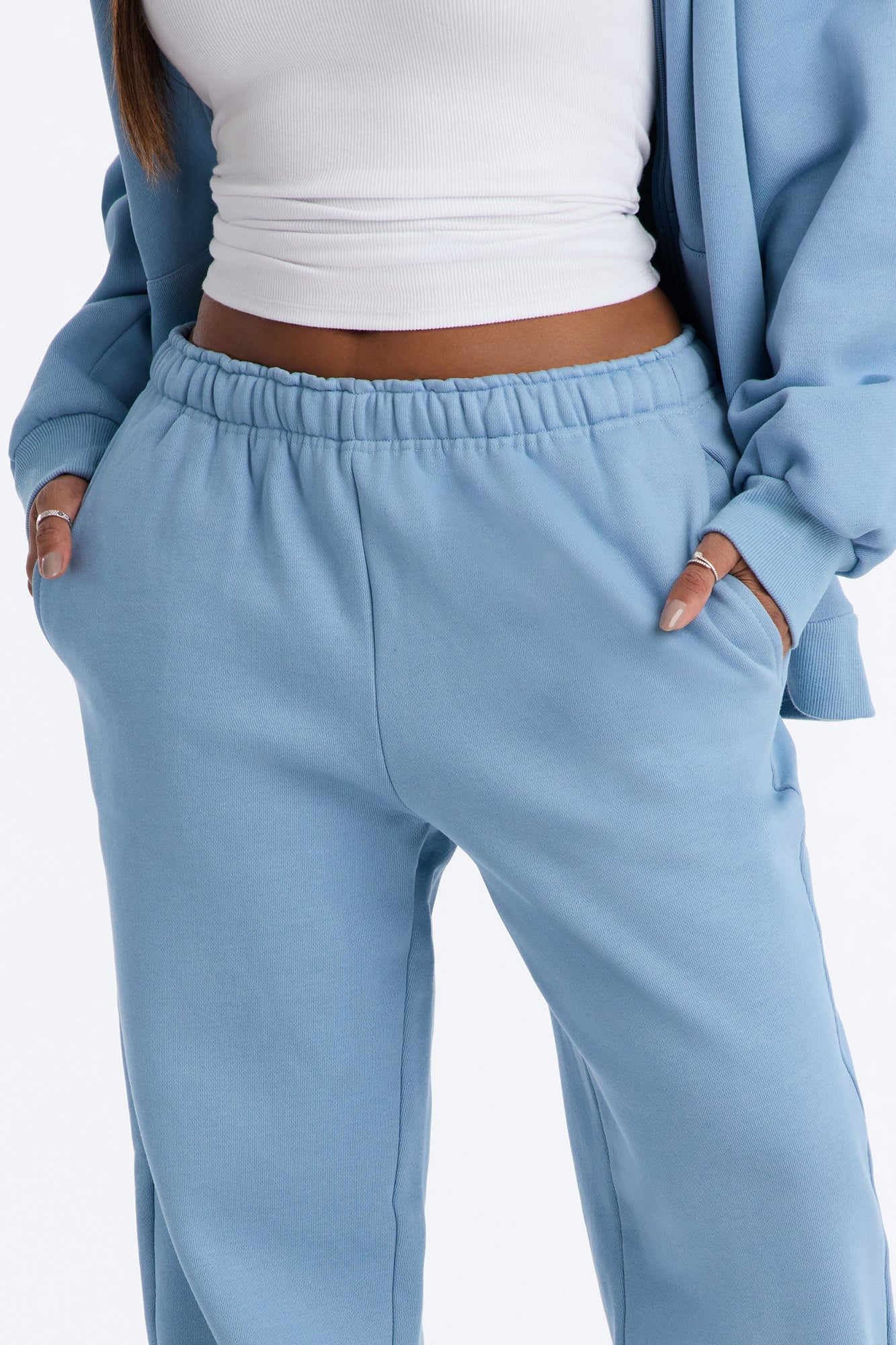Libby Fleece Jogger Sweatpant - Slate Blue image 7