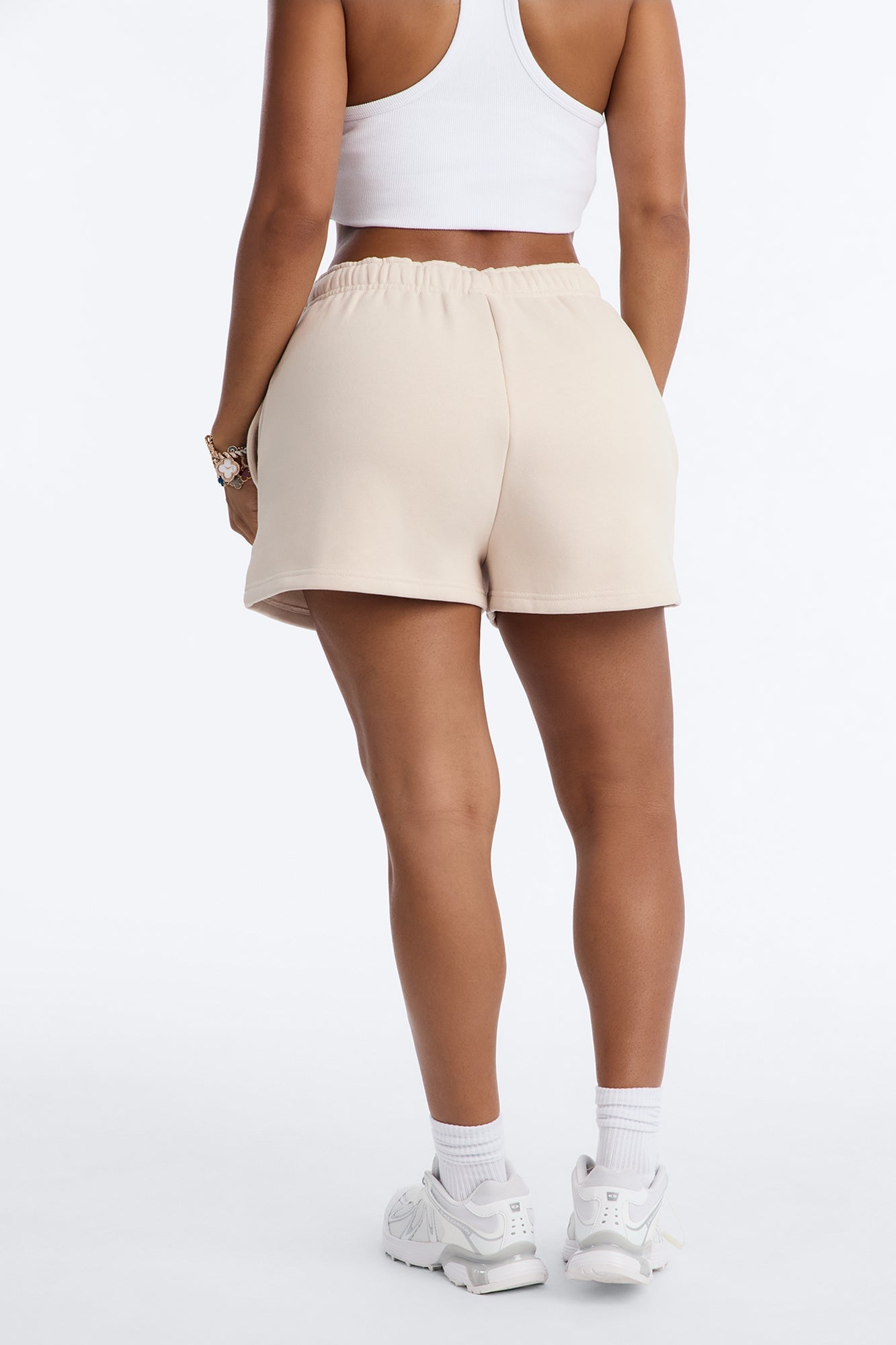 Libby Fleece Sweat Short - Cream image 8