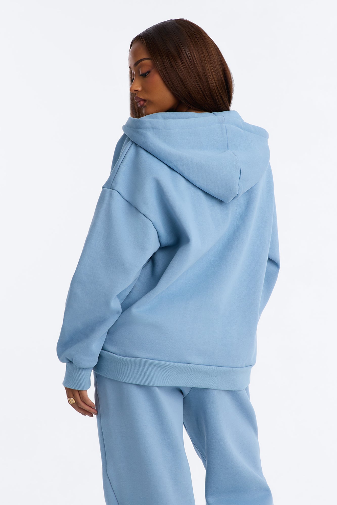Libby Full Zip Hoodie Fleece Sweatshirt - Slate Blue image 8
