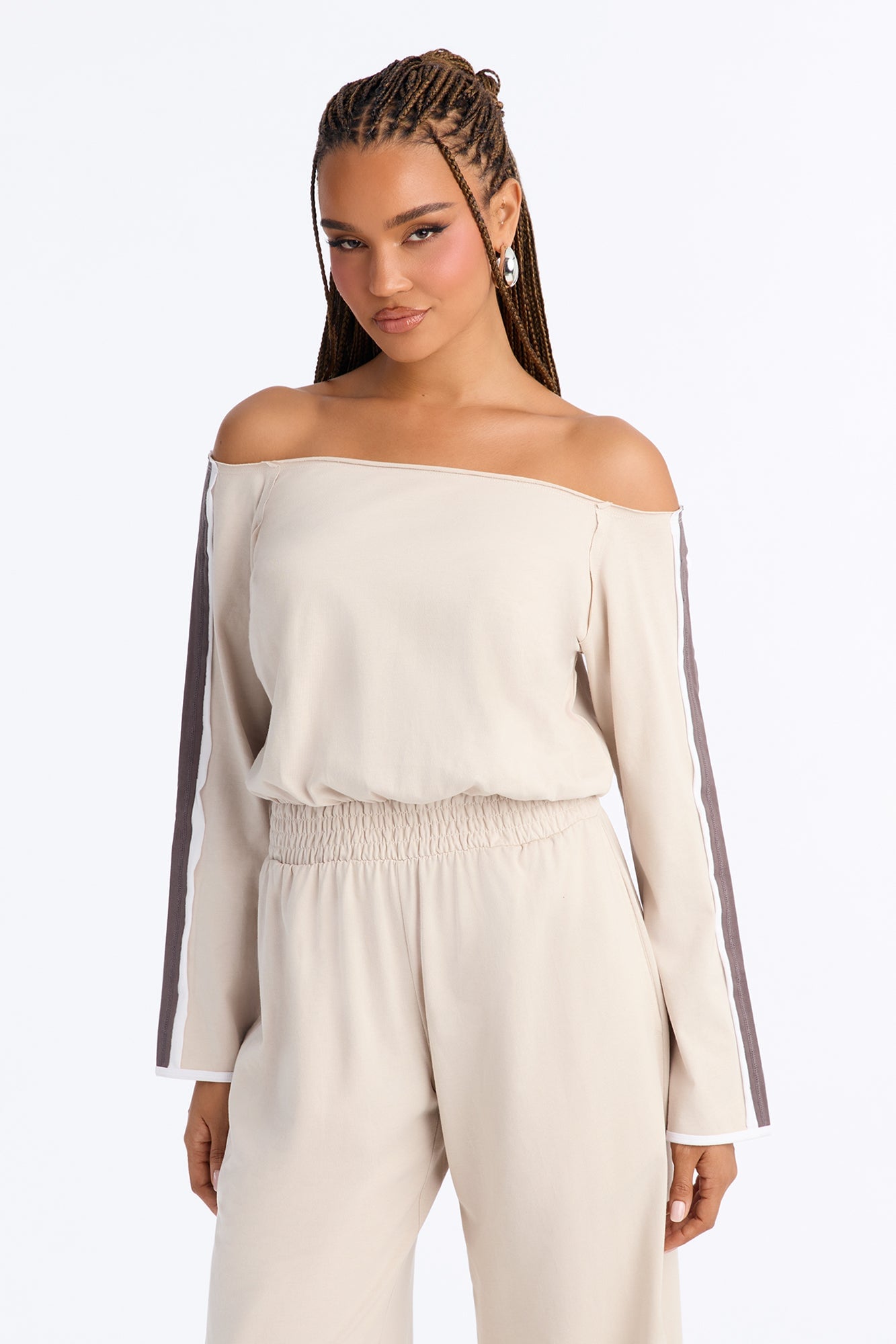 Stay Over Wide Leg Jumpsuit - Stone image 6