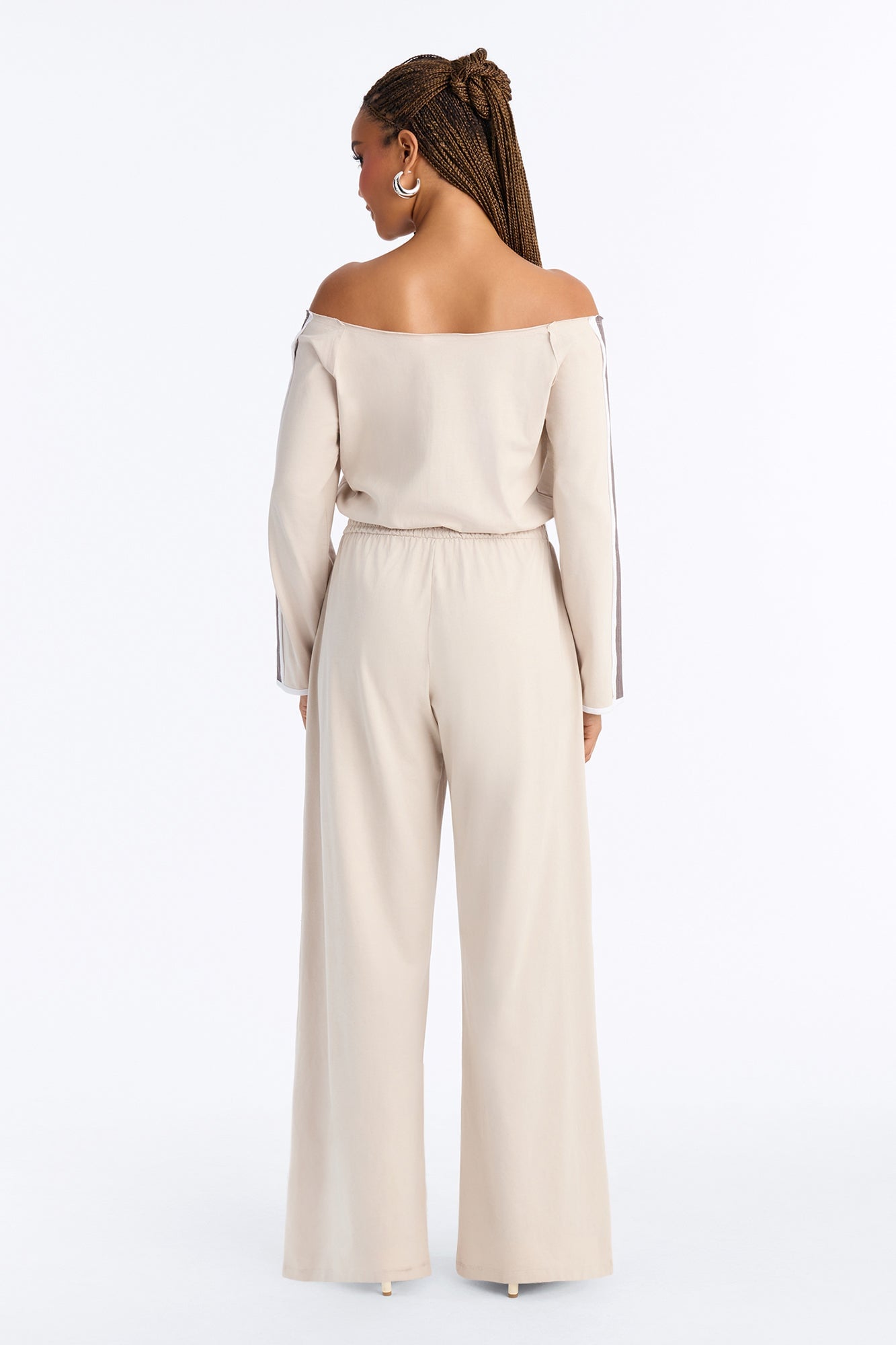 Stay Over Wide Leg Jumpsuit - Stone image 8