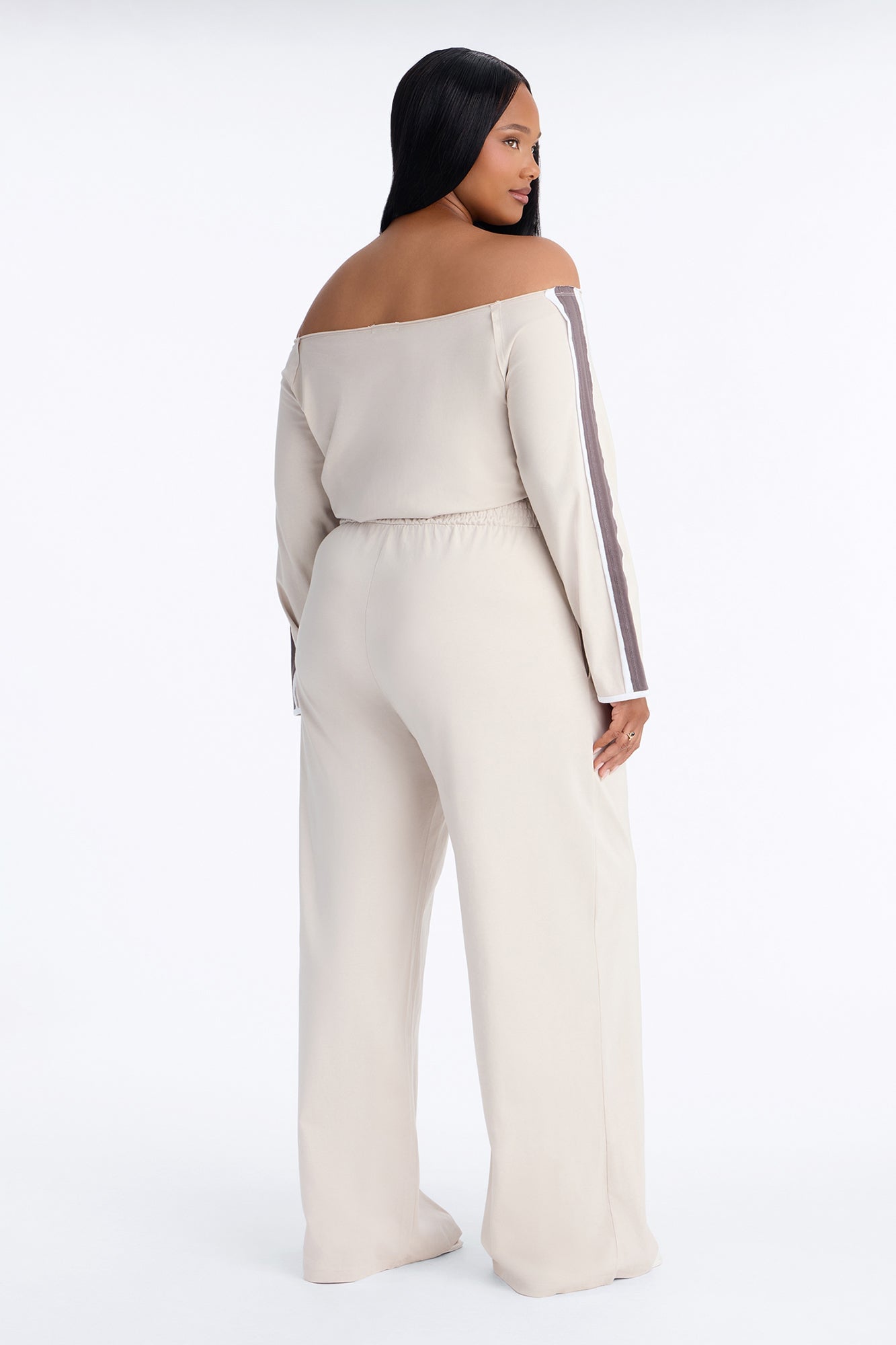 Stay Over Wide Leg Jumpsuit - Stone image 4