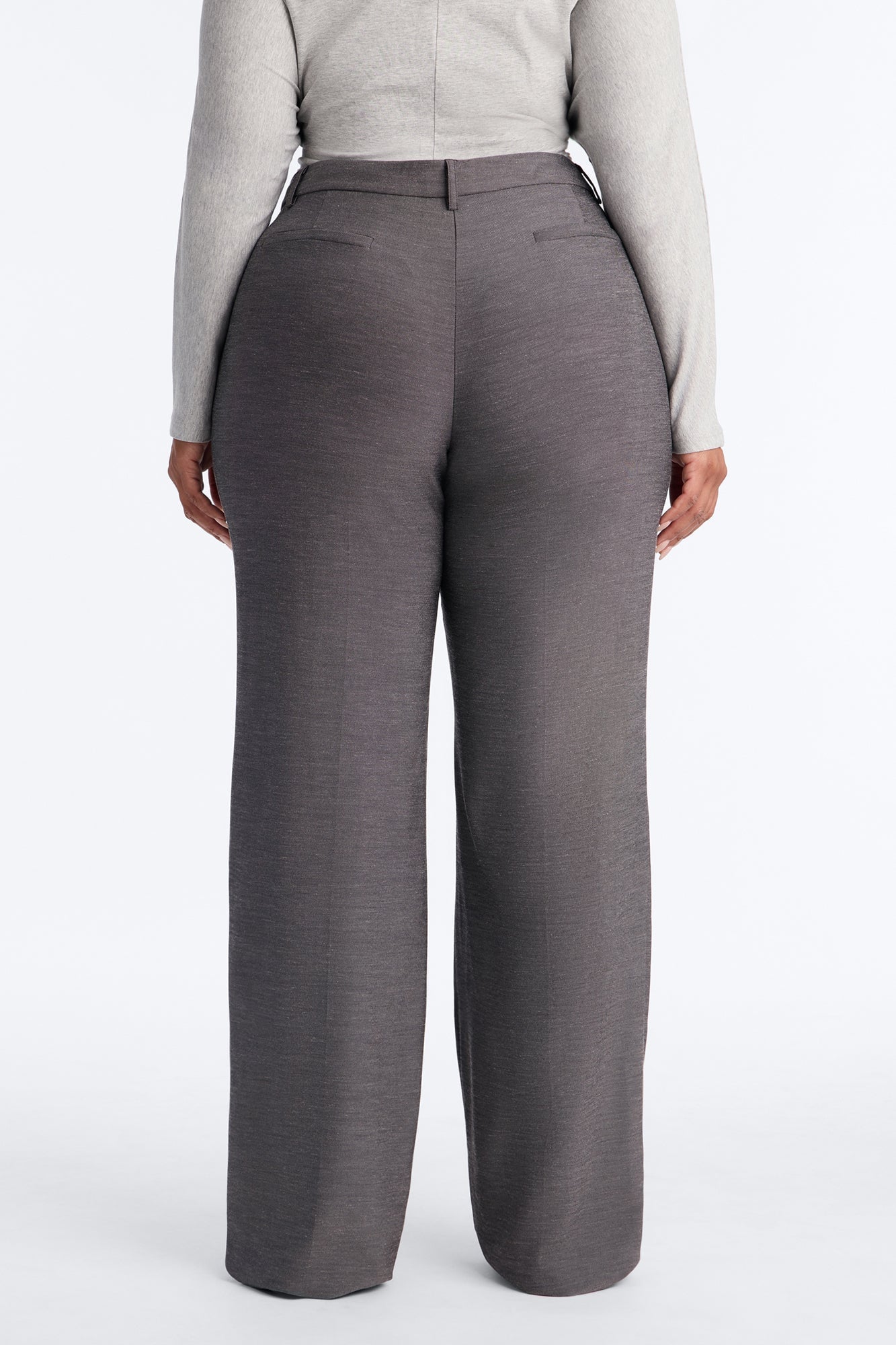 Tall Stacy Low Rise Straight Leg Linen Trouser - Black image 3
