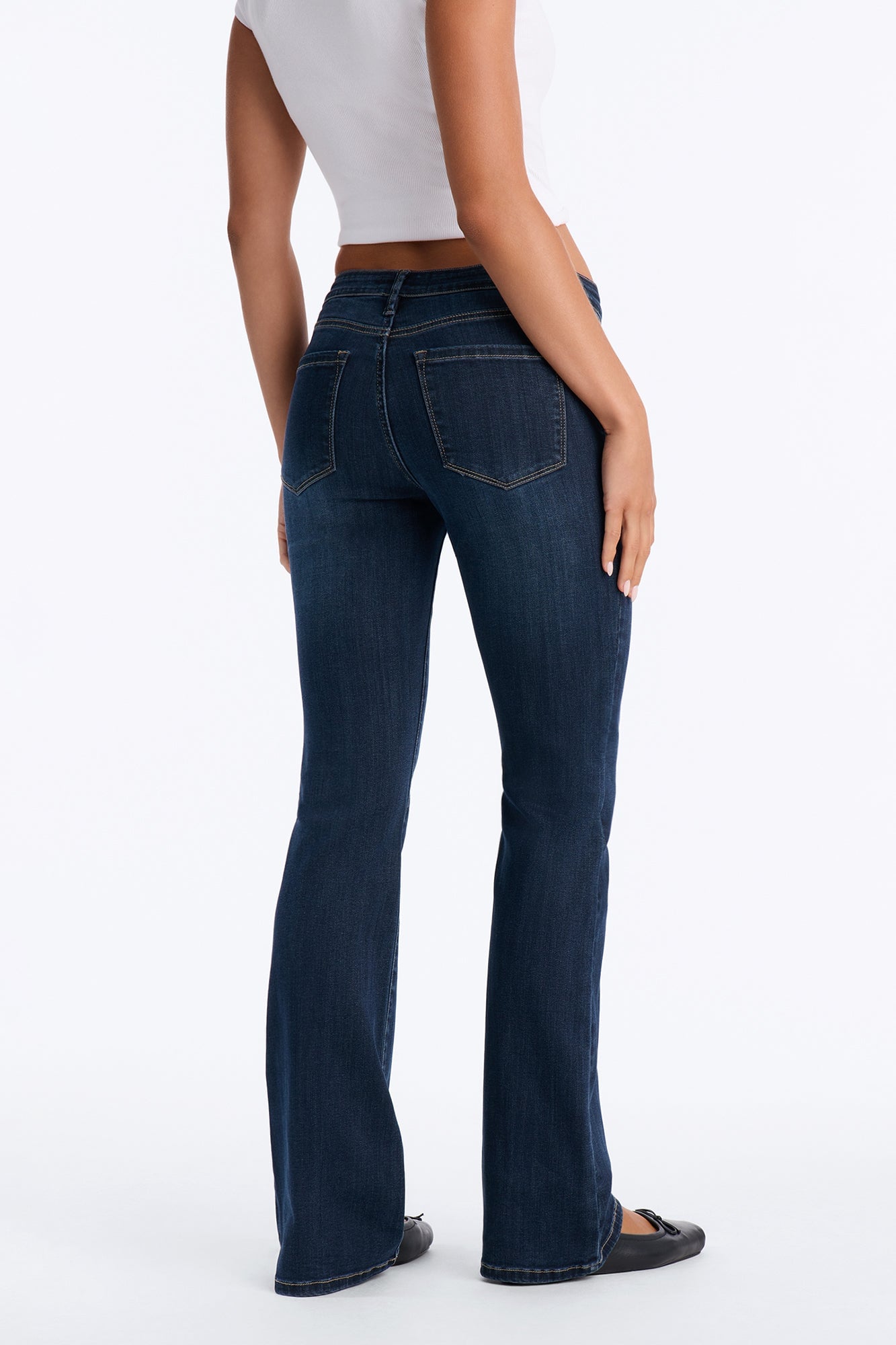 Premium Low Rise Bootcut Jeans - Dark Denim image 8