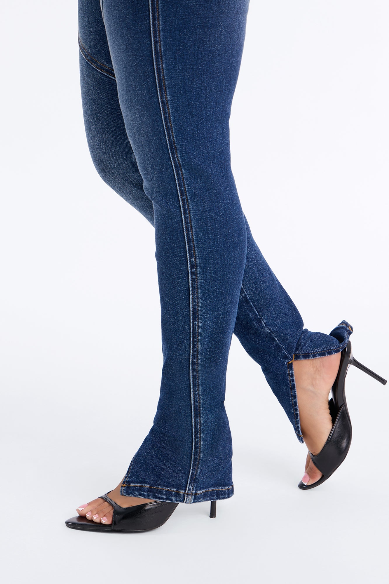 Rialto High Rise Split Hem Skinny Jeans - Dark Wash image 7