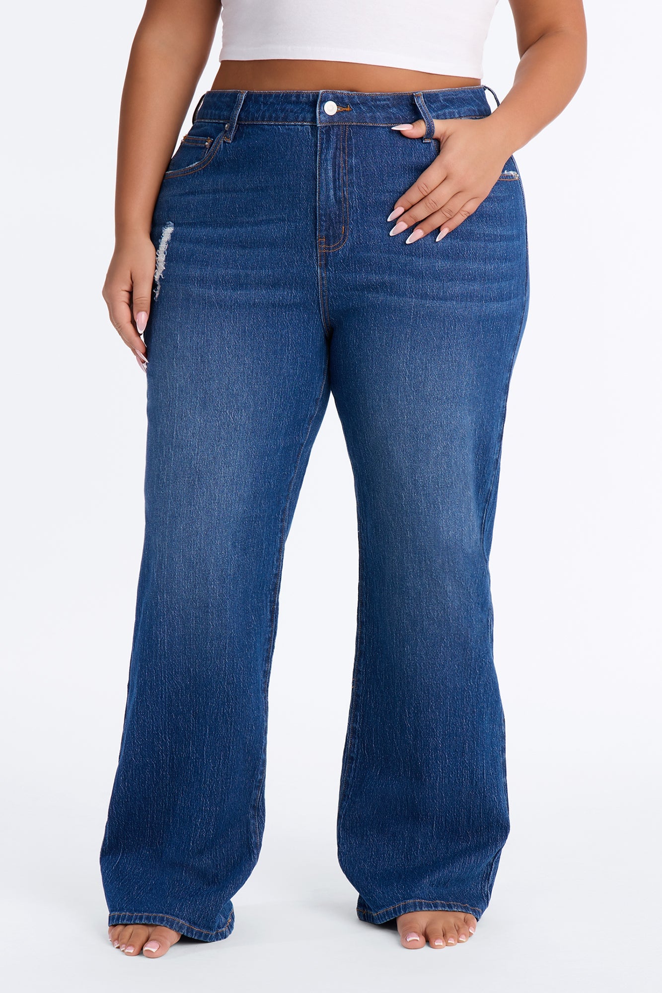 Next Chapter High Rise Stretch Straight Leg Jeans - Dark Wash image 2