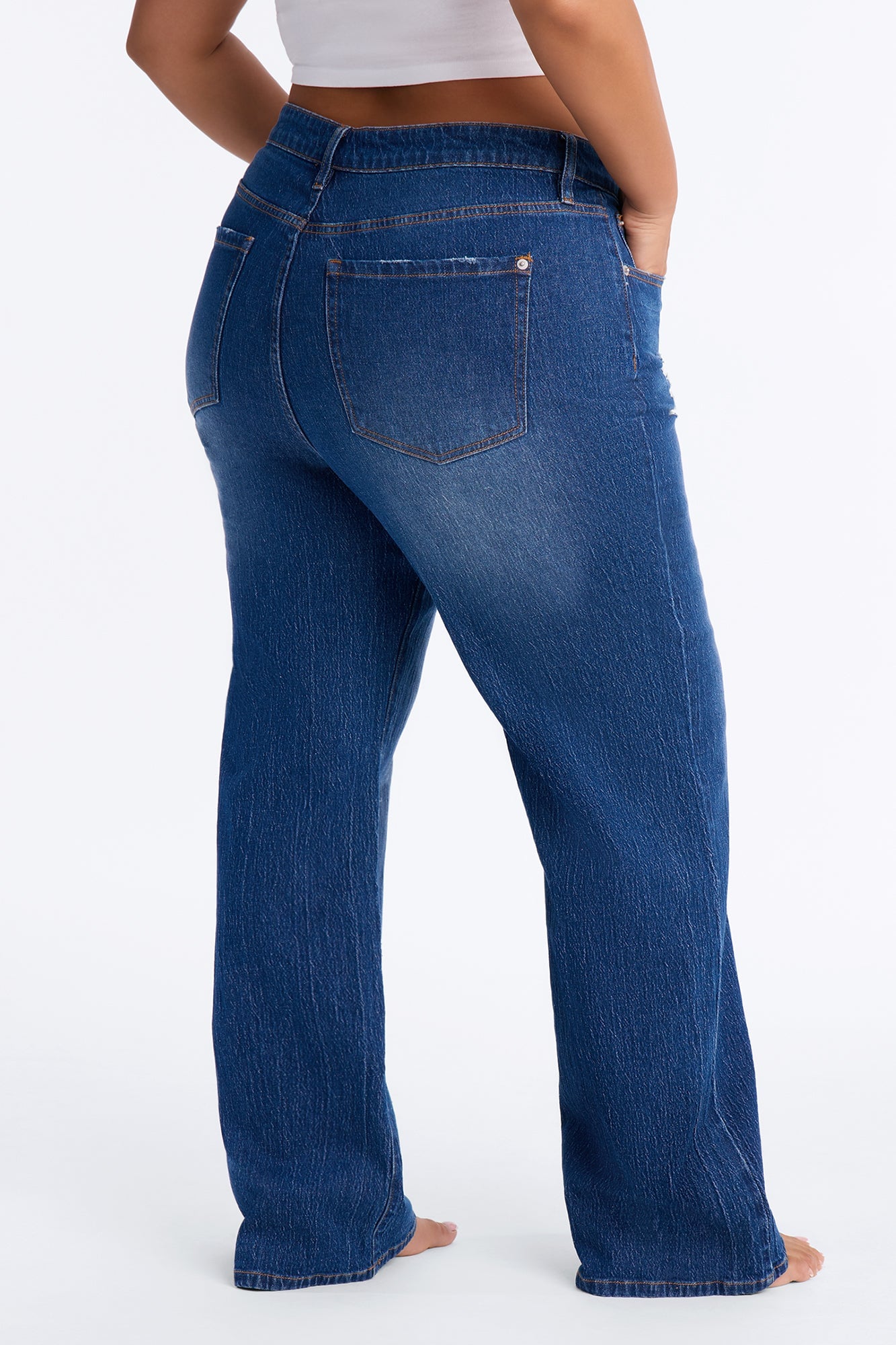 Next Chapter High Rise Stretch Straight Leg Jeans - Dark Wash image 4