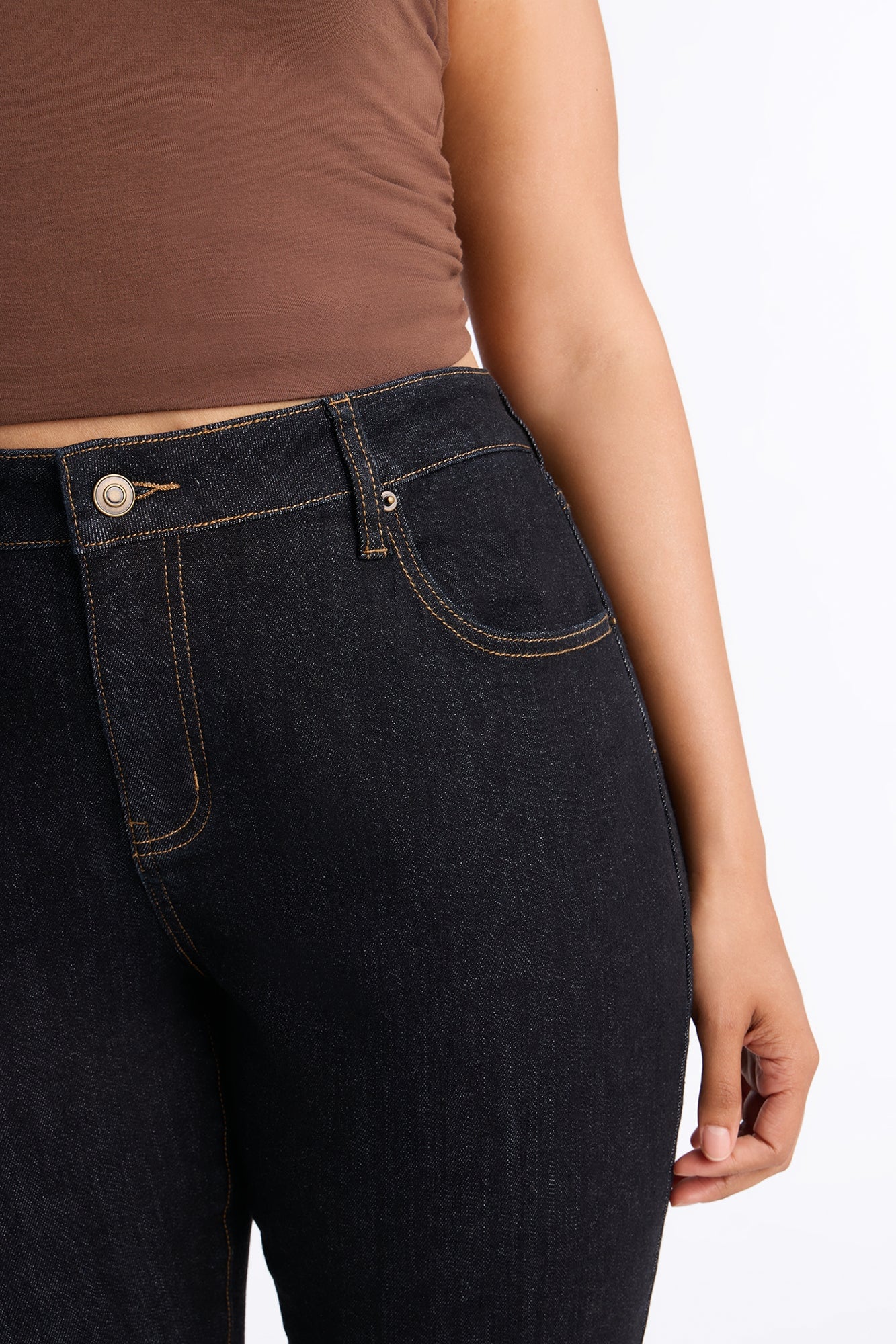 Harlow Heritage Mid Waist Bootcut Jeans - Dark Denim image 3