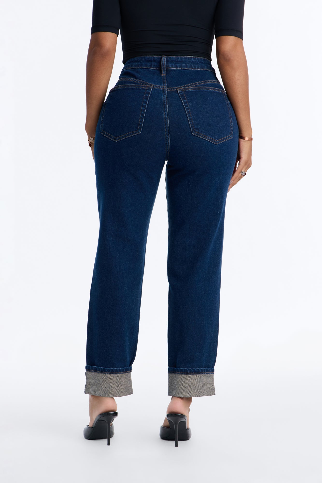 Kimmie Curvy High Rise Mom Jeans - Dark Wash image 8
