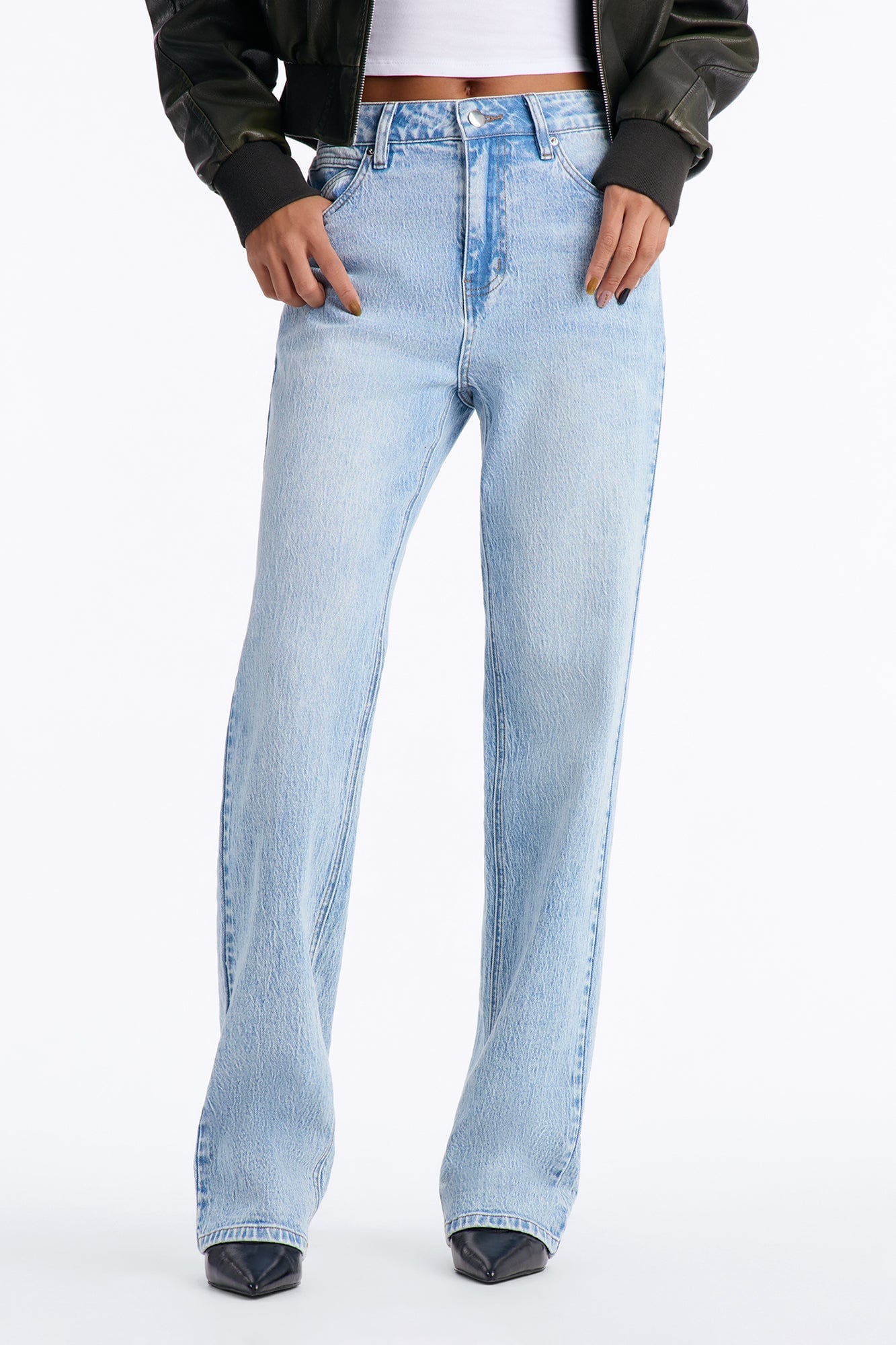 Kennedy Classic High Rise Low Stretch Straight Leg Jeans - Light Wash image 5