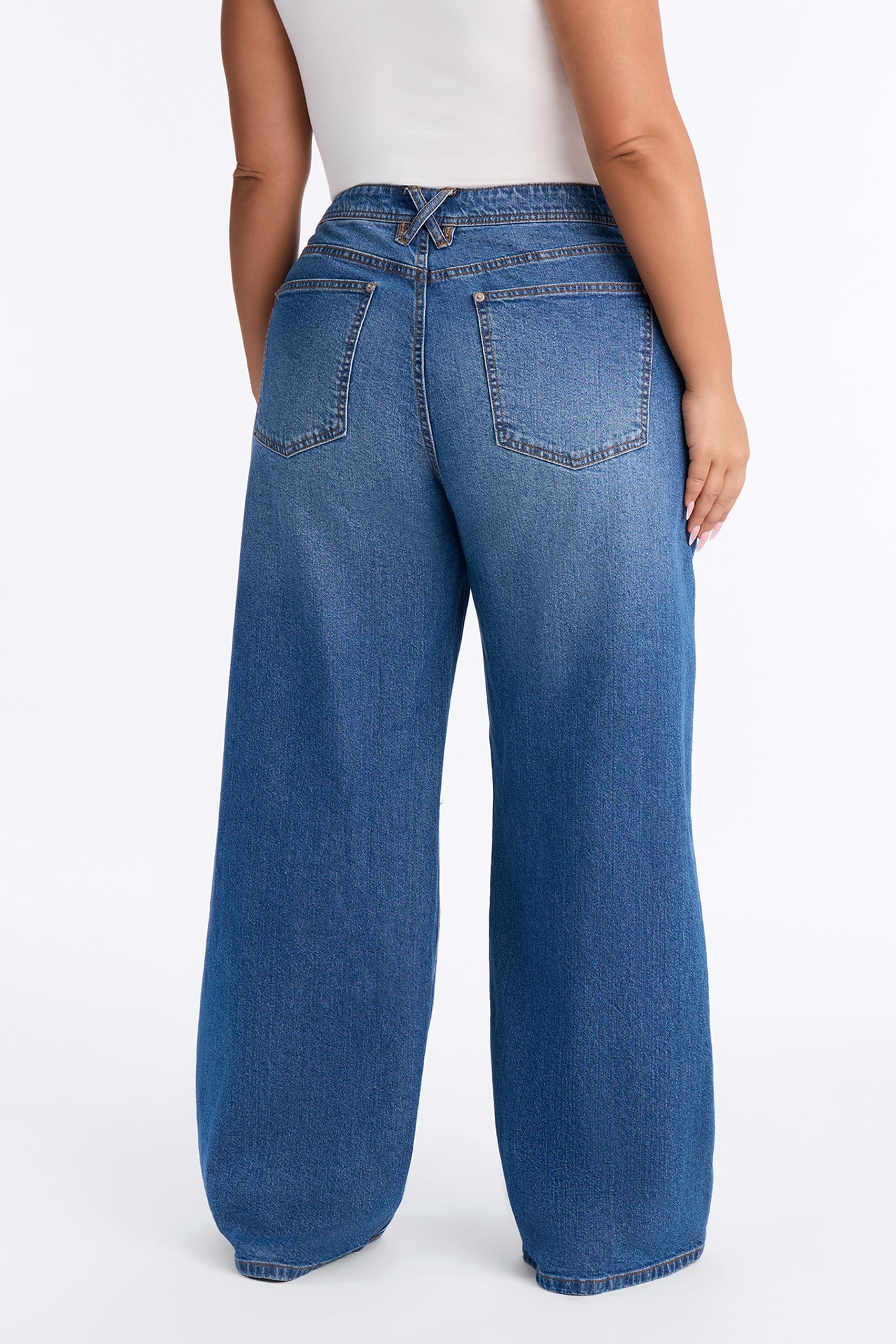 Northie Drop Waist Loose Wide Leg Jeans - Medium Wash image 4