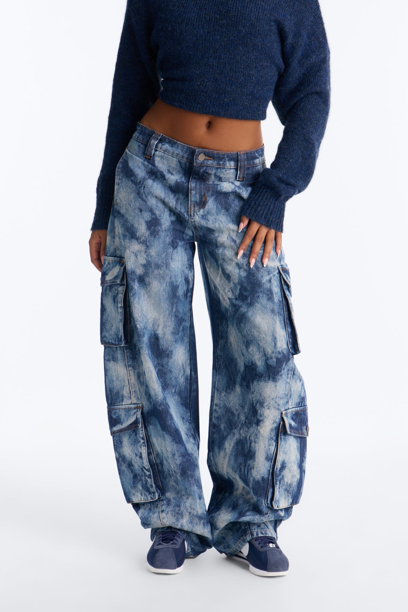La Brea Baggy Cargo Jeans - Blue/combo image 2