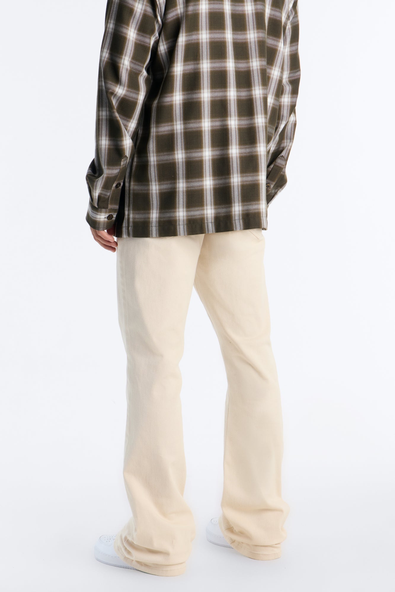 Essential Stacked Skinny Flare Stretch Jean - Cream image 8