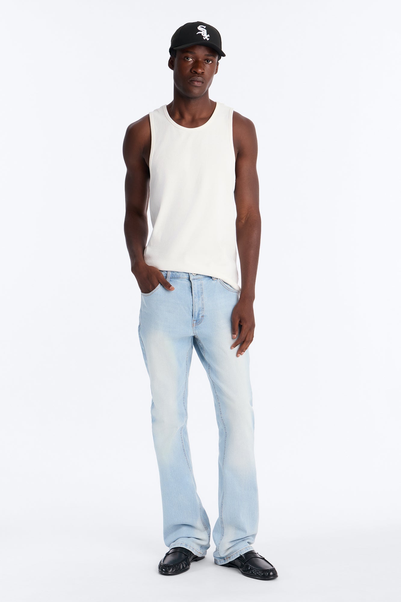 Essential Stacked Skinny Flare Stretch Jean - Light Wash image 5