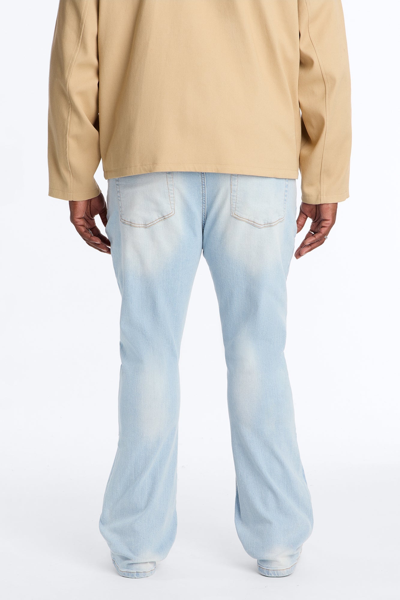 Essential Stacked Skinny Flare Stretch Jean - Light Wash image 4