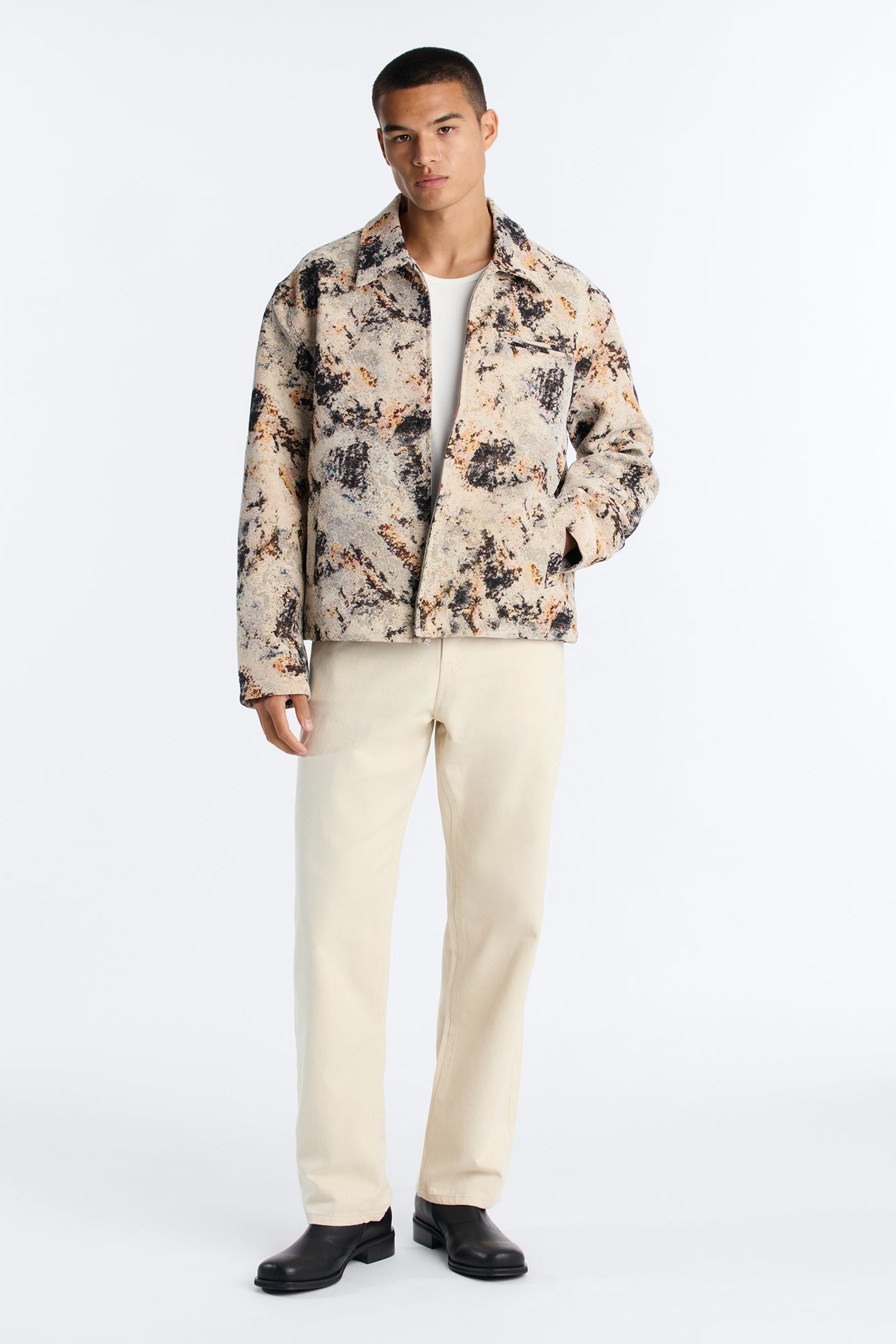 Essential Straight Rigid Jean - Cream image 5