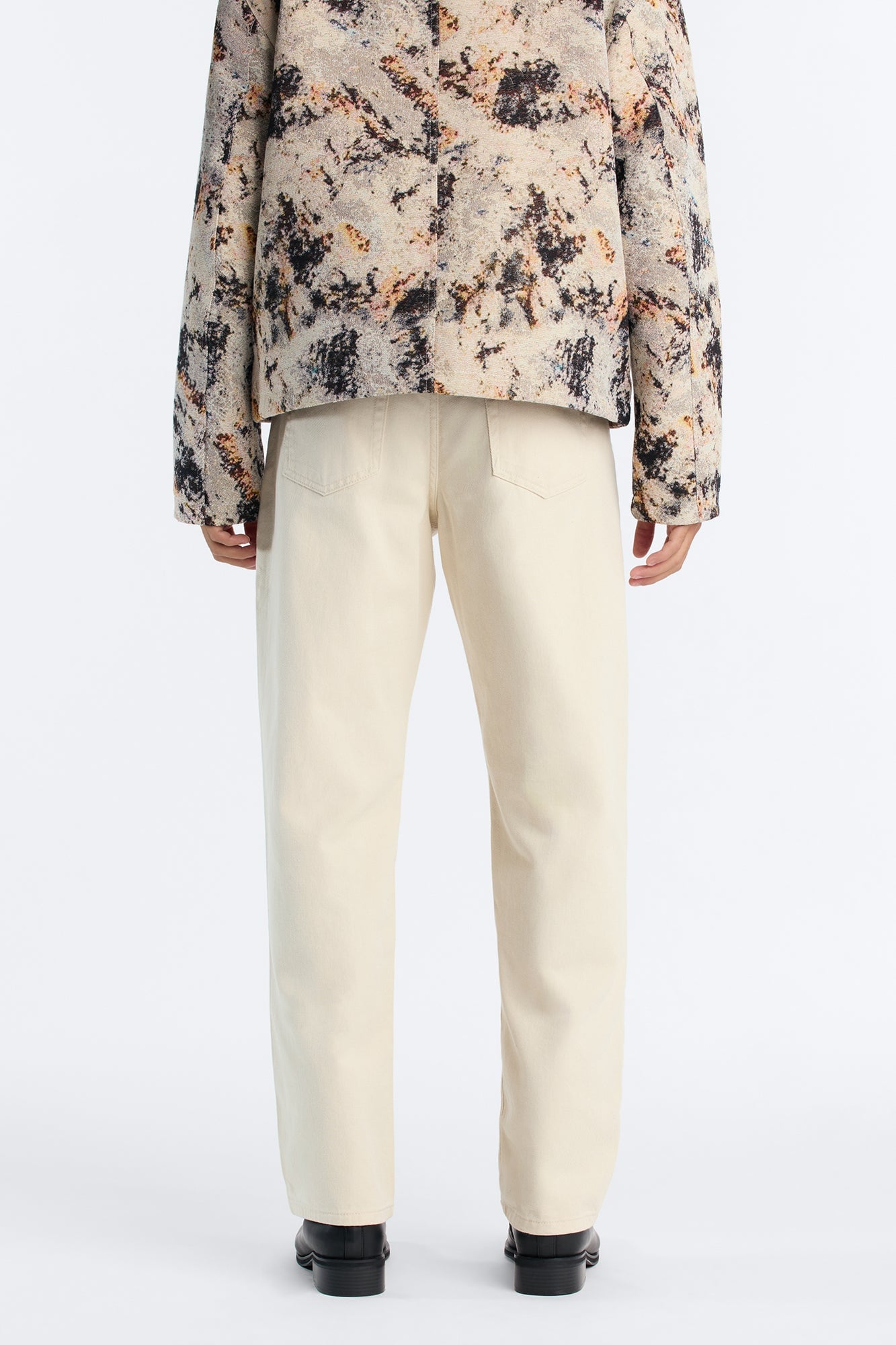 Essential Straight Rigid Jean - Cream image 8
