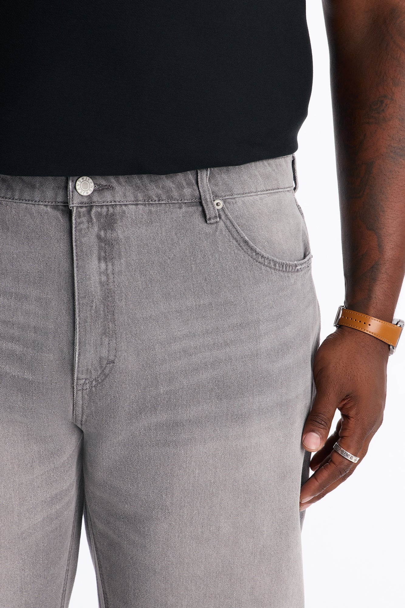 Essential Straight Rigid Jean - Dark Grey image 3