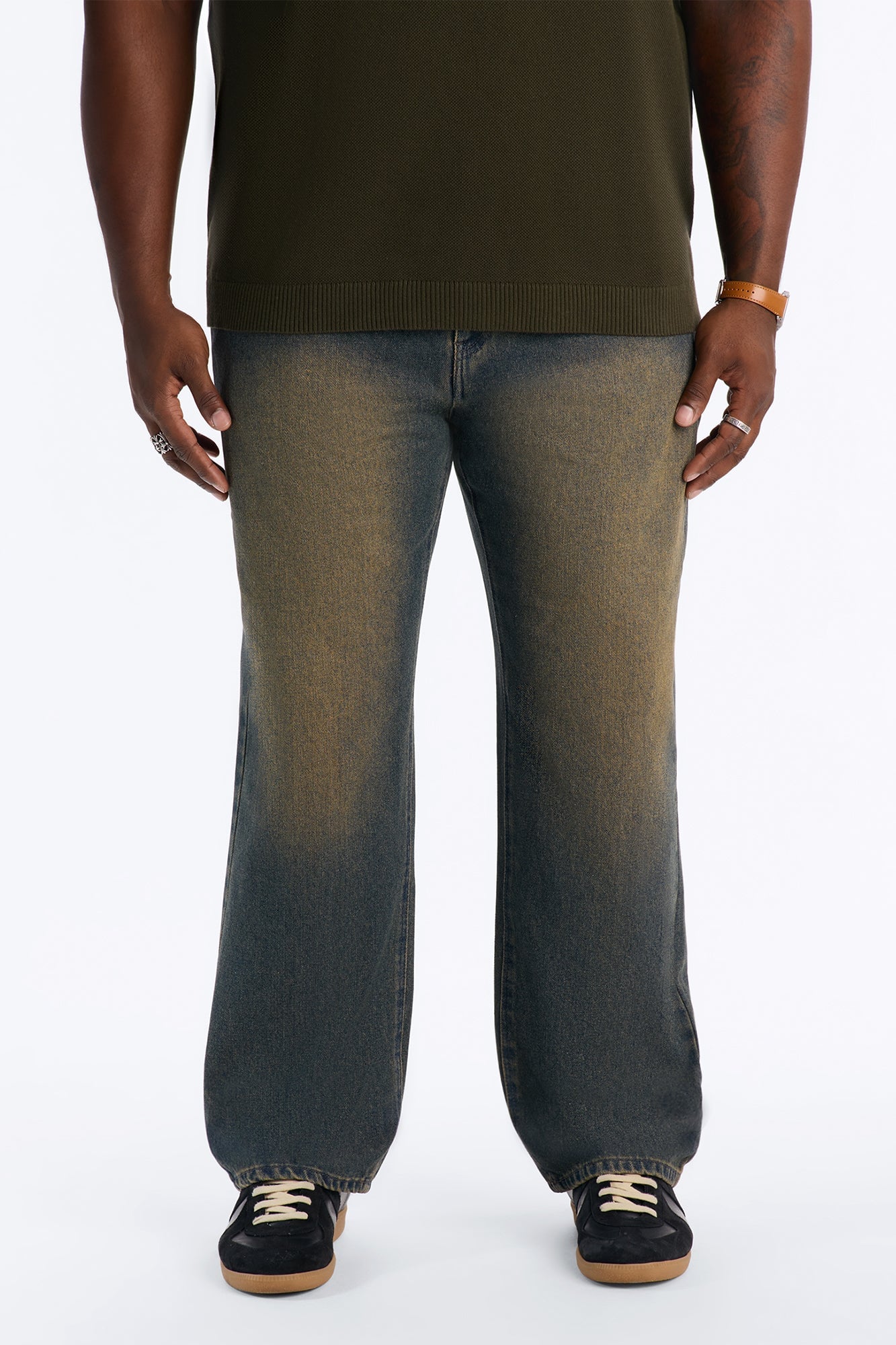 Essential Straight Rigid Jean - Stone Blue Wash