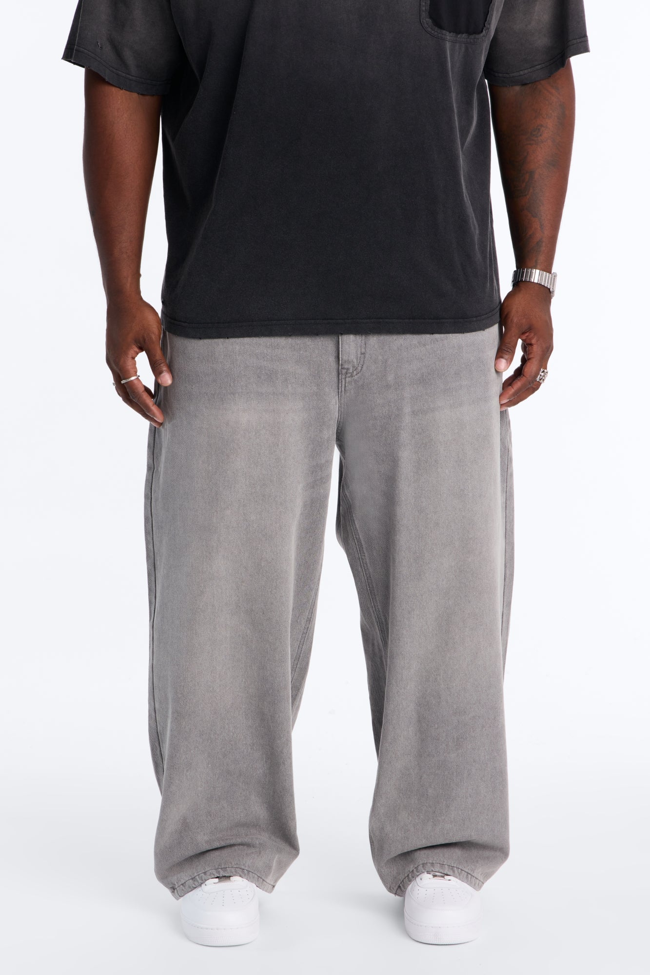 Essential Baggy Rigid Jean - Dark Grey image 1