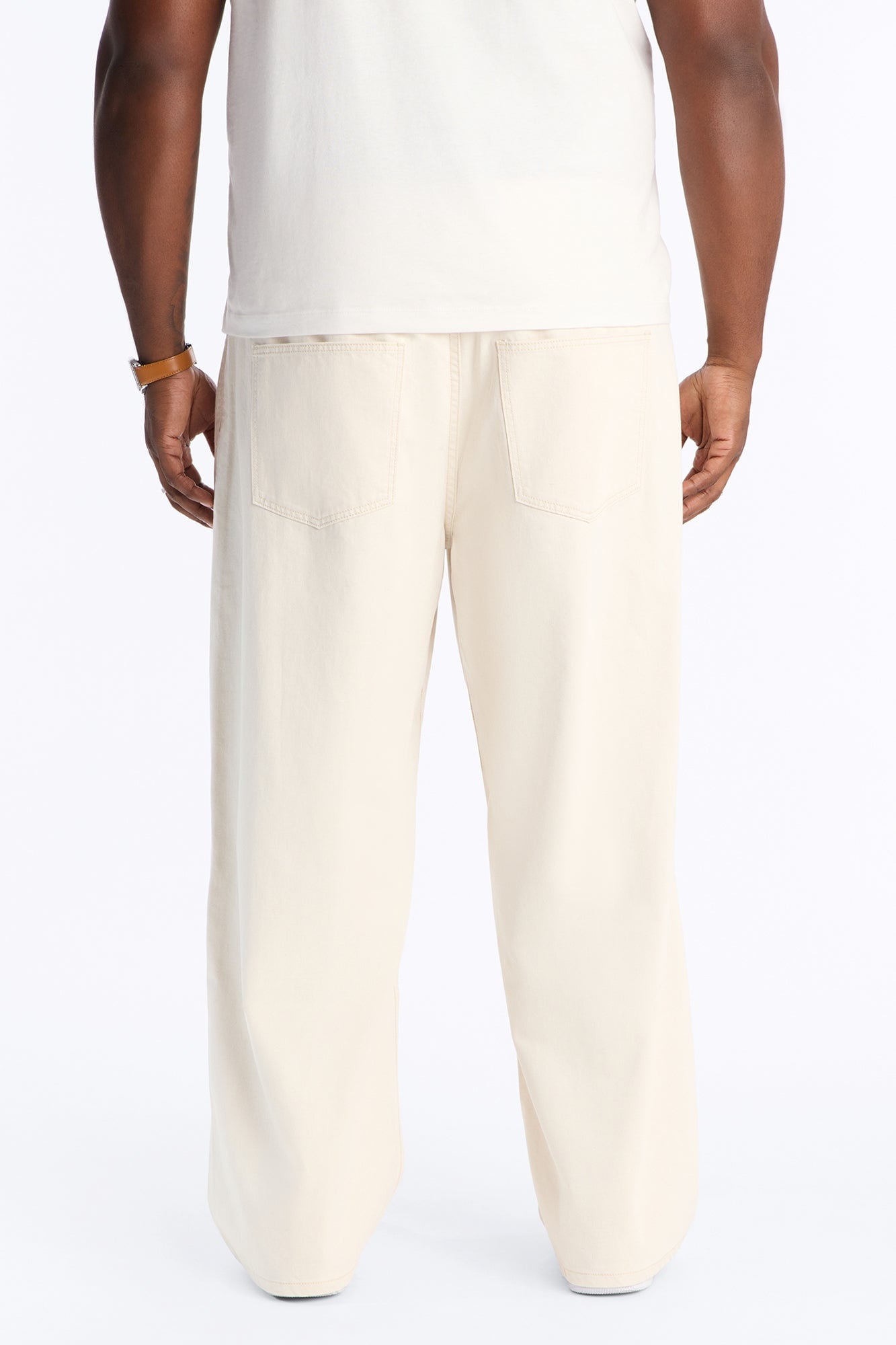 Everyday Hemp Baggy Jean - Cream image 3