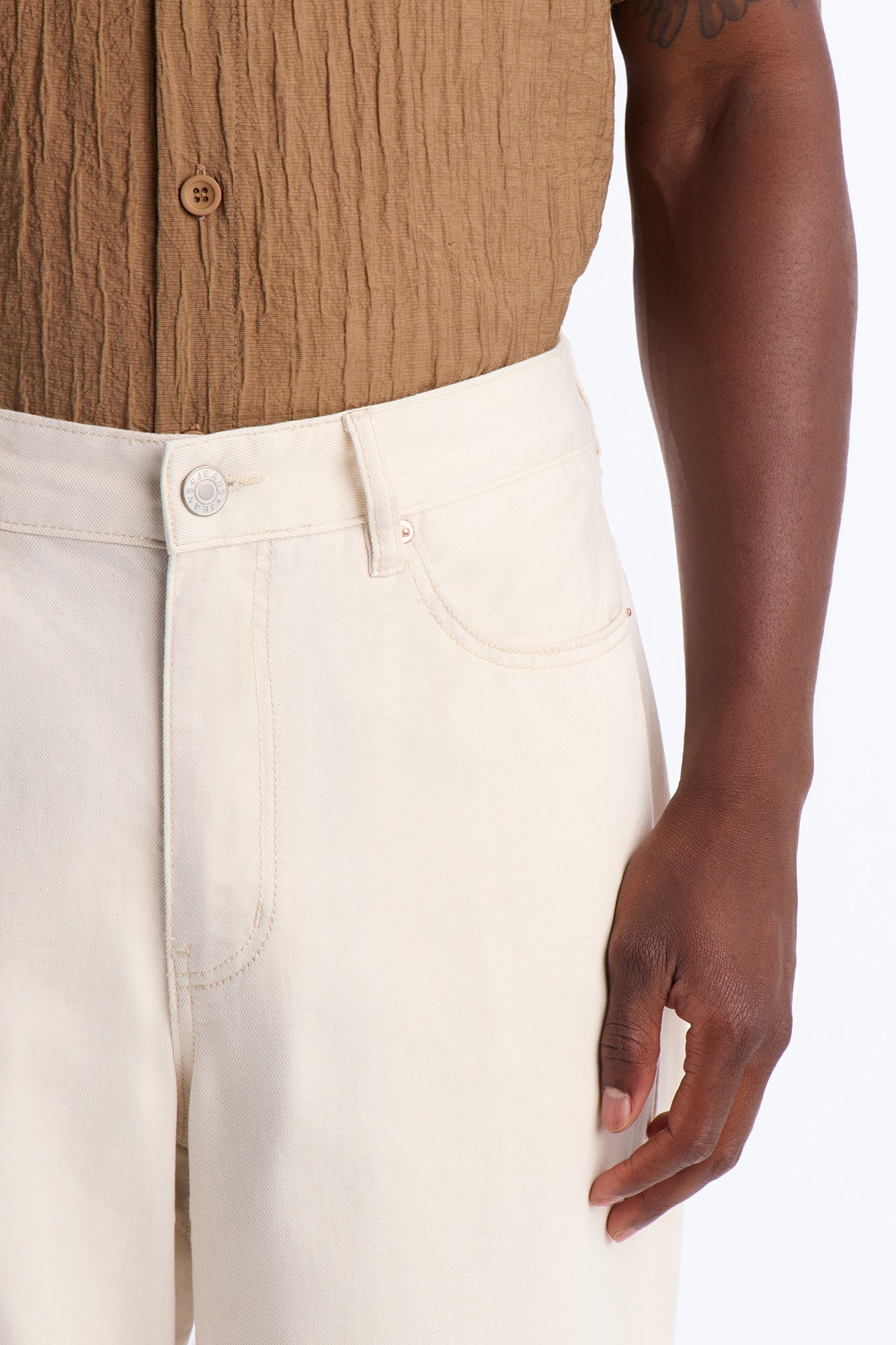 Everyday Hemp Baggy Jean - Cream image 7