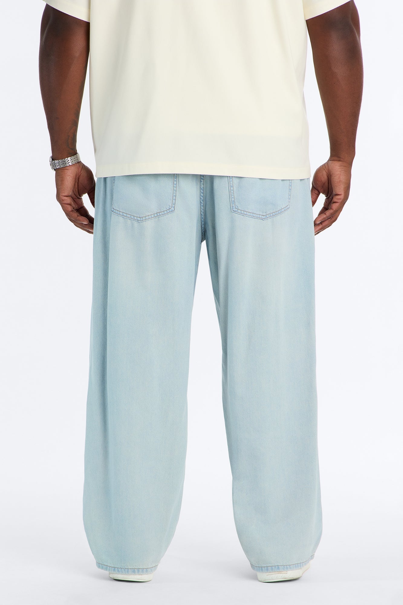 Everyday Hemp Baggy Jean - Light Blue Wash image 4