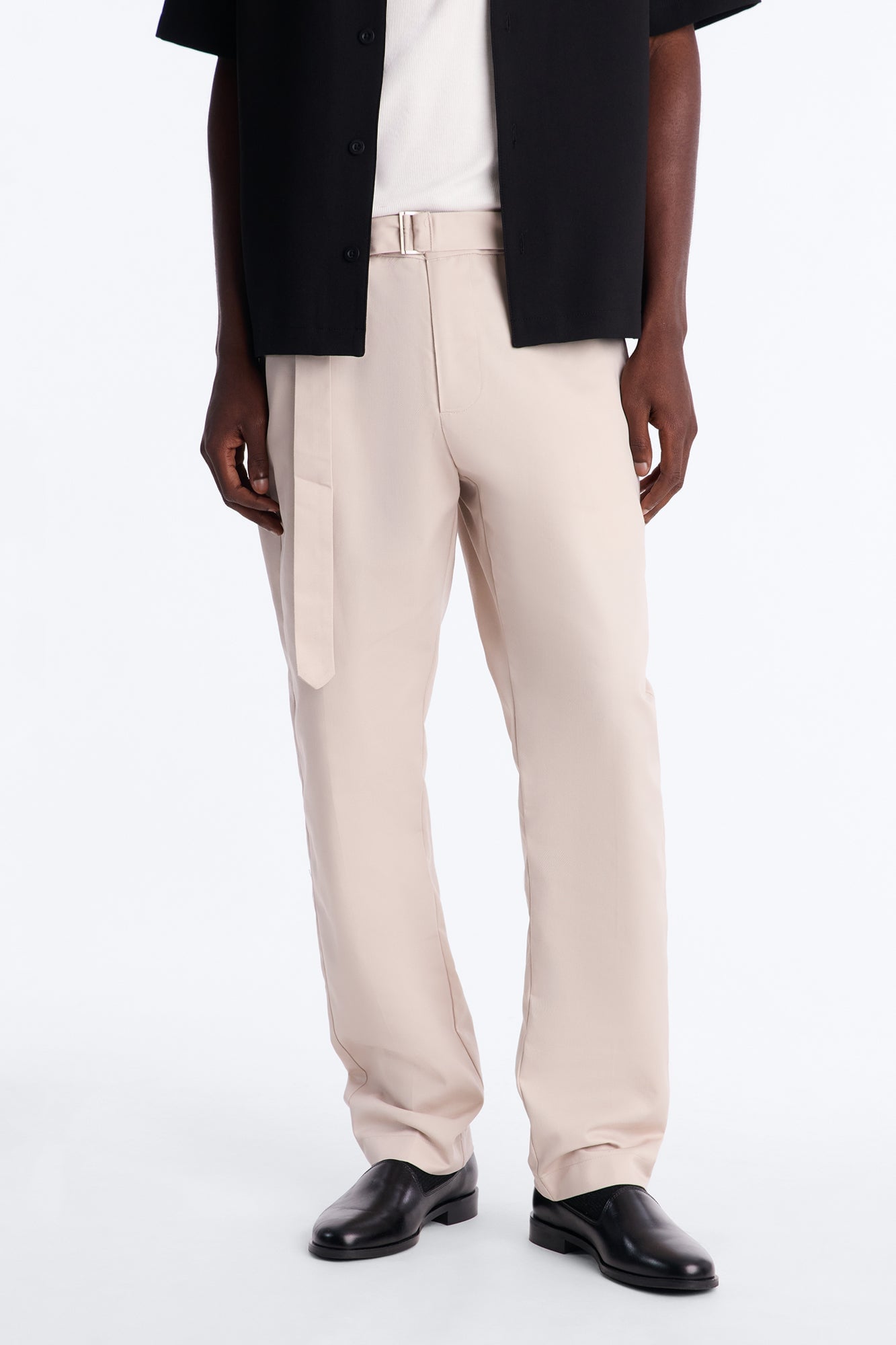 Malakai Belted Straight Leg Pant - Beige image 6