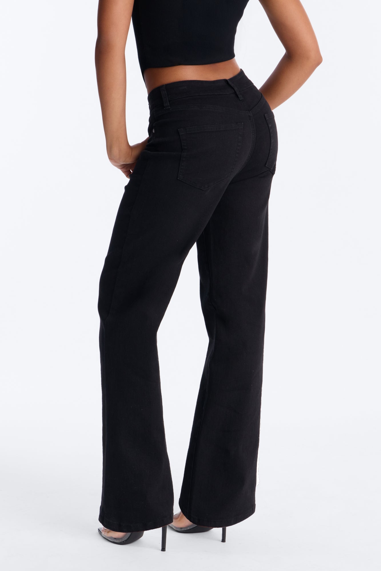 Petite Simply Basic Stretch Straight Jeans - Black image 4