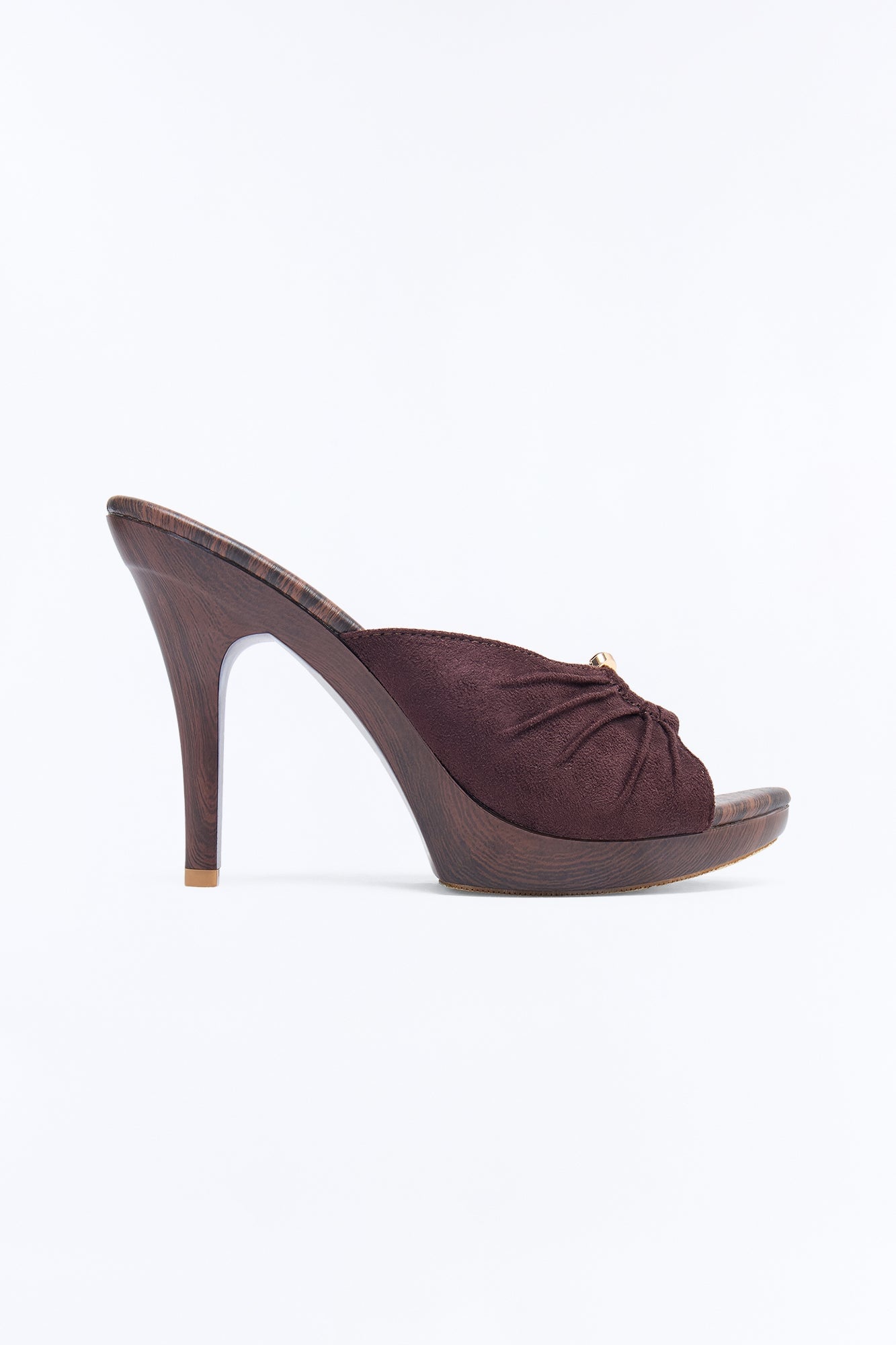 Hippie Wood Stiletto Heels - Brown image 3