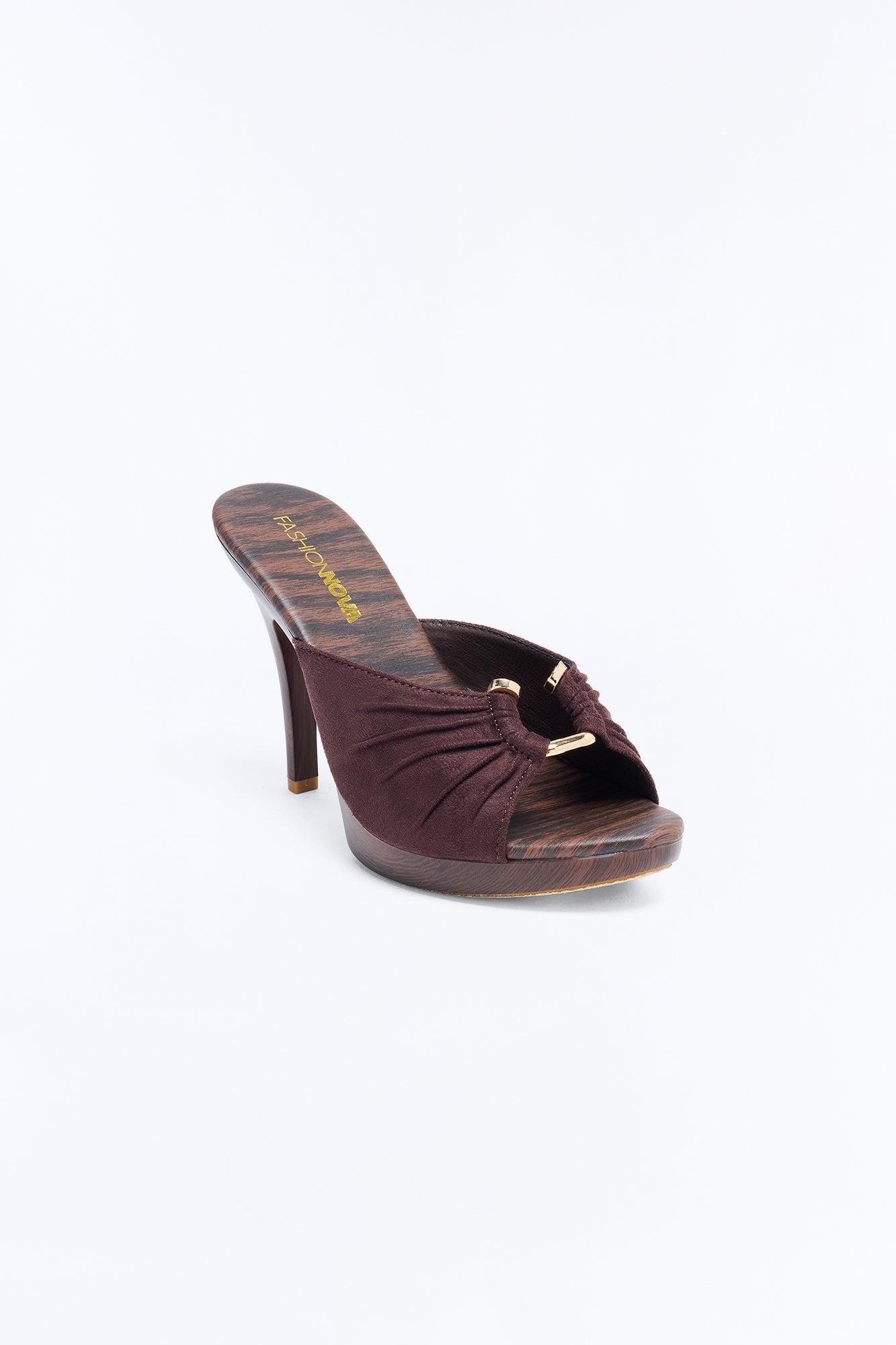 Hippie Wood Stiletto Heels - Brown image 4