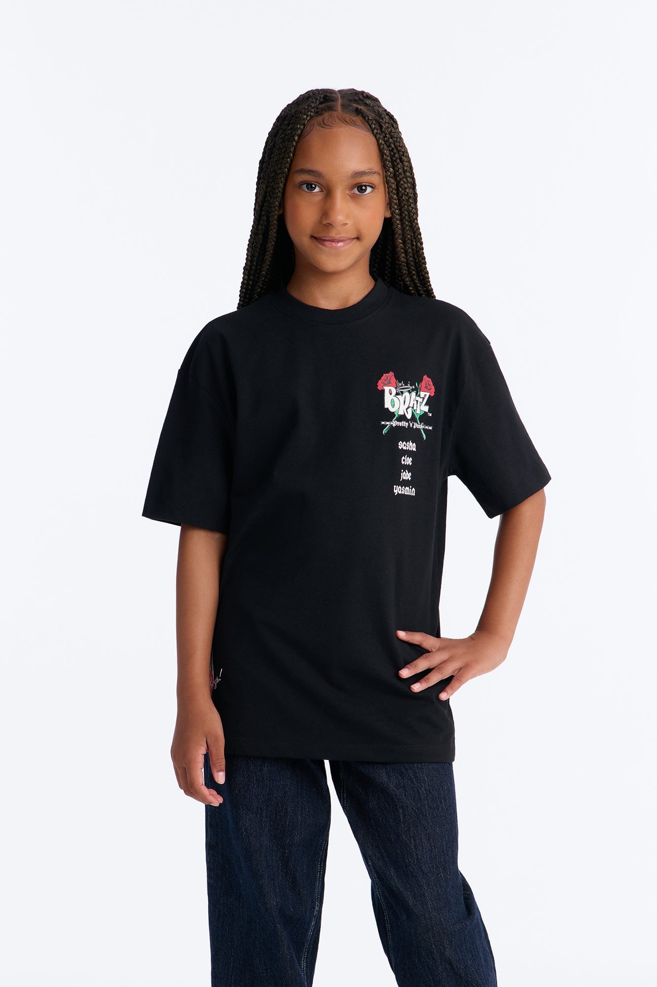 Mini Bratz Pretty n Punk Short Sleeve Tee - Black image 1