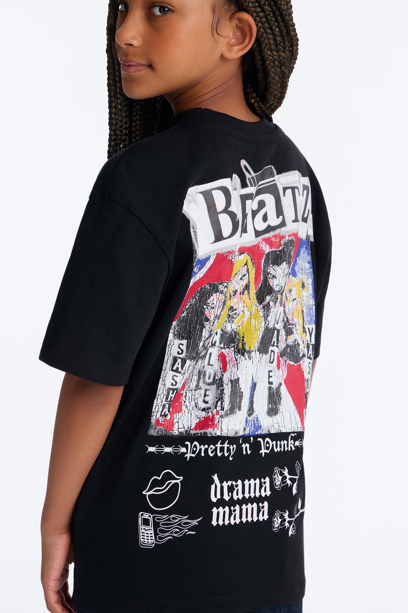 Mini Bratz Pretty n Punk Short Sleeve Tee - Black image 4