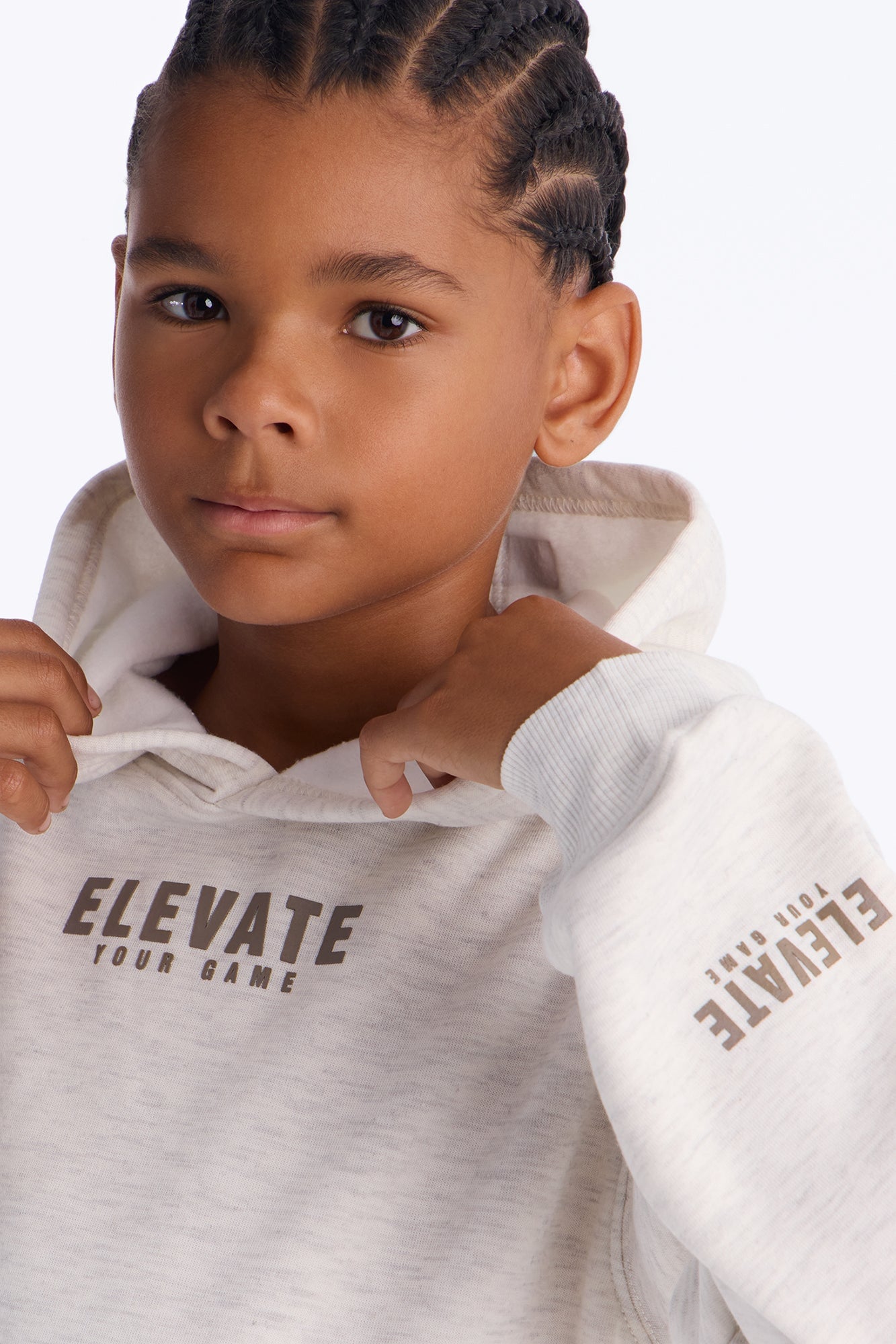 Mini Elevate Your Game Pullover Hoodie and Jogger Pant Set - Oatmeal image 4