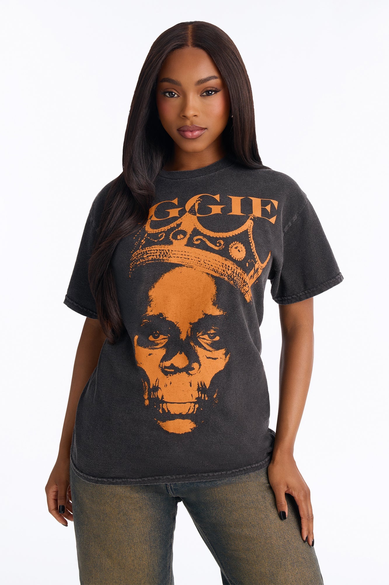 Biggie King Of NY Washed Tee - Black image 5