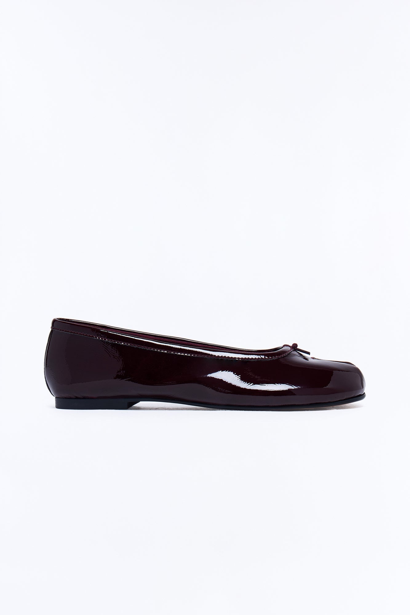 Steve Madden Calico Patent Tabi Ballet Flats - Burgundy image 3