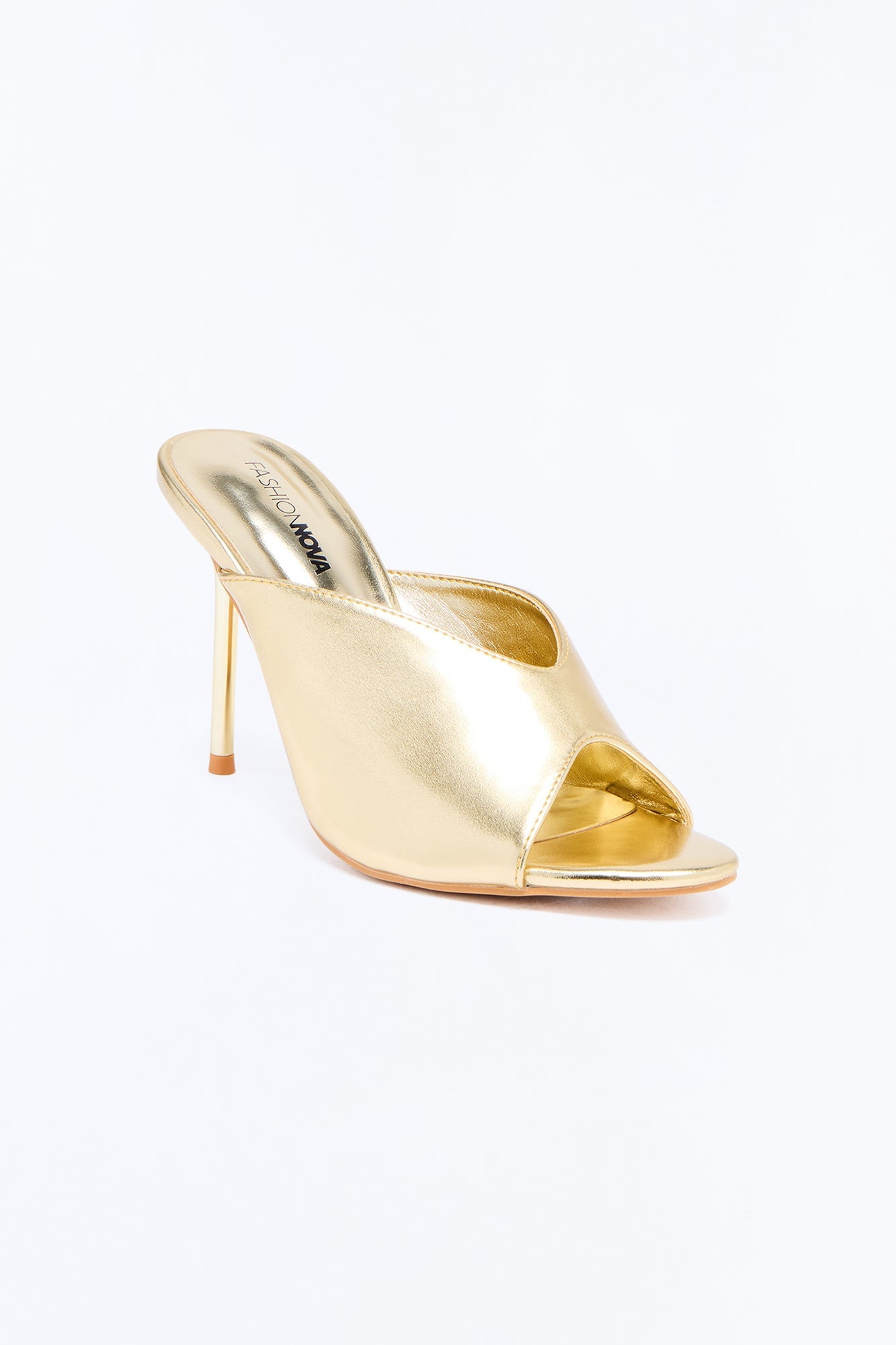 Shine Factor Metallic Heels - Gold image 4