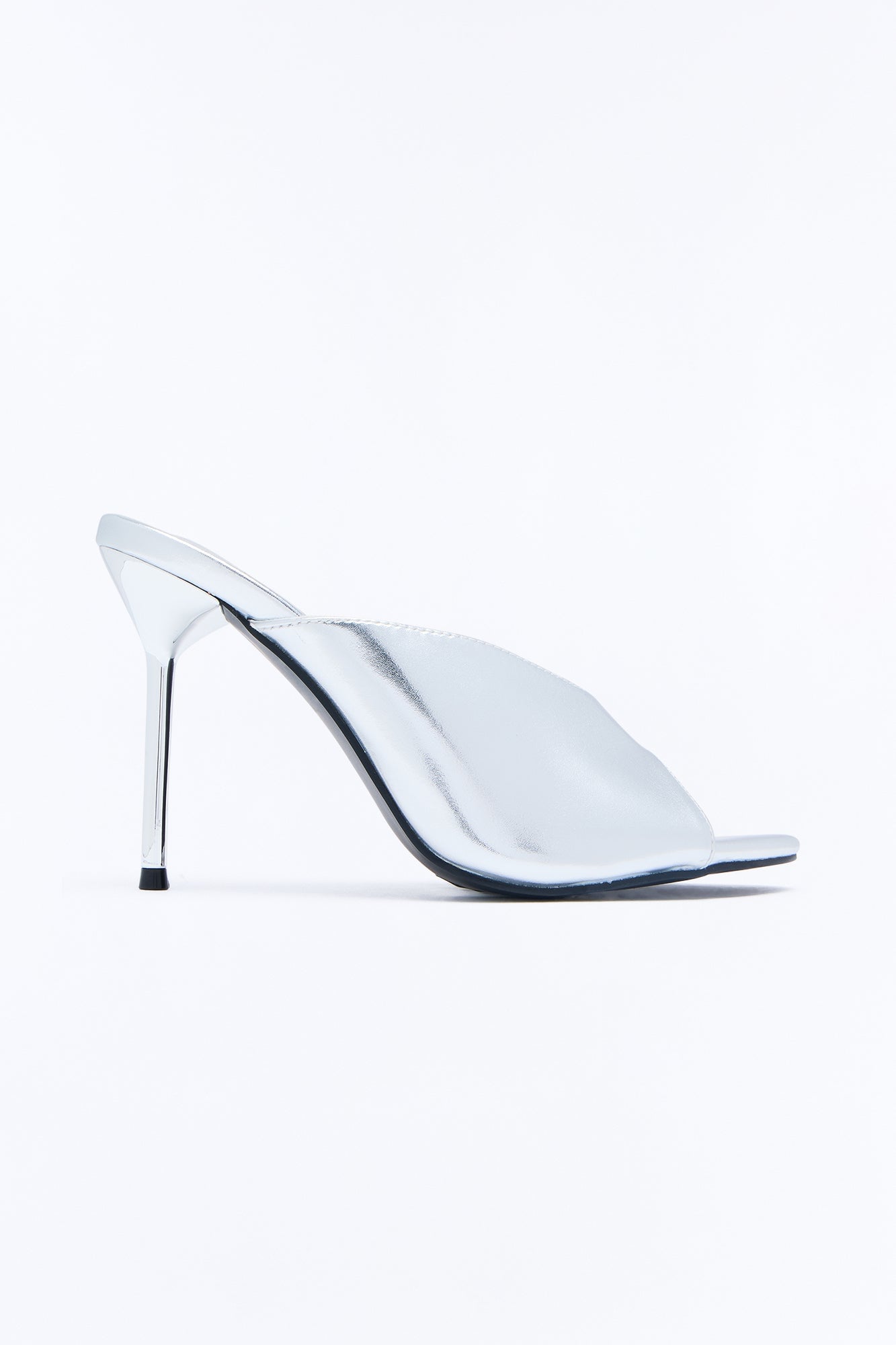 Shine Factor Metallic Heels - Silver image 3