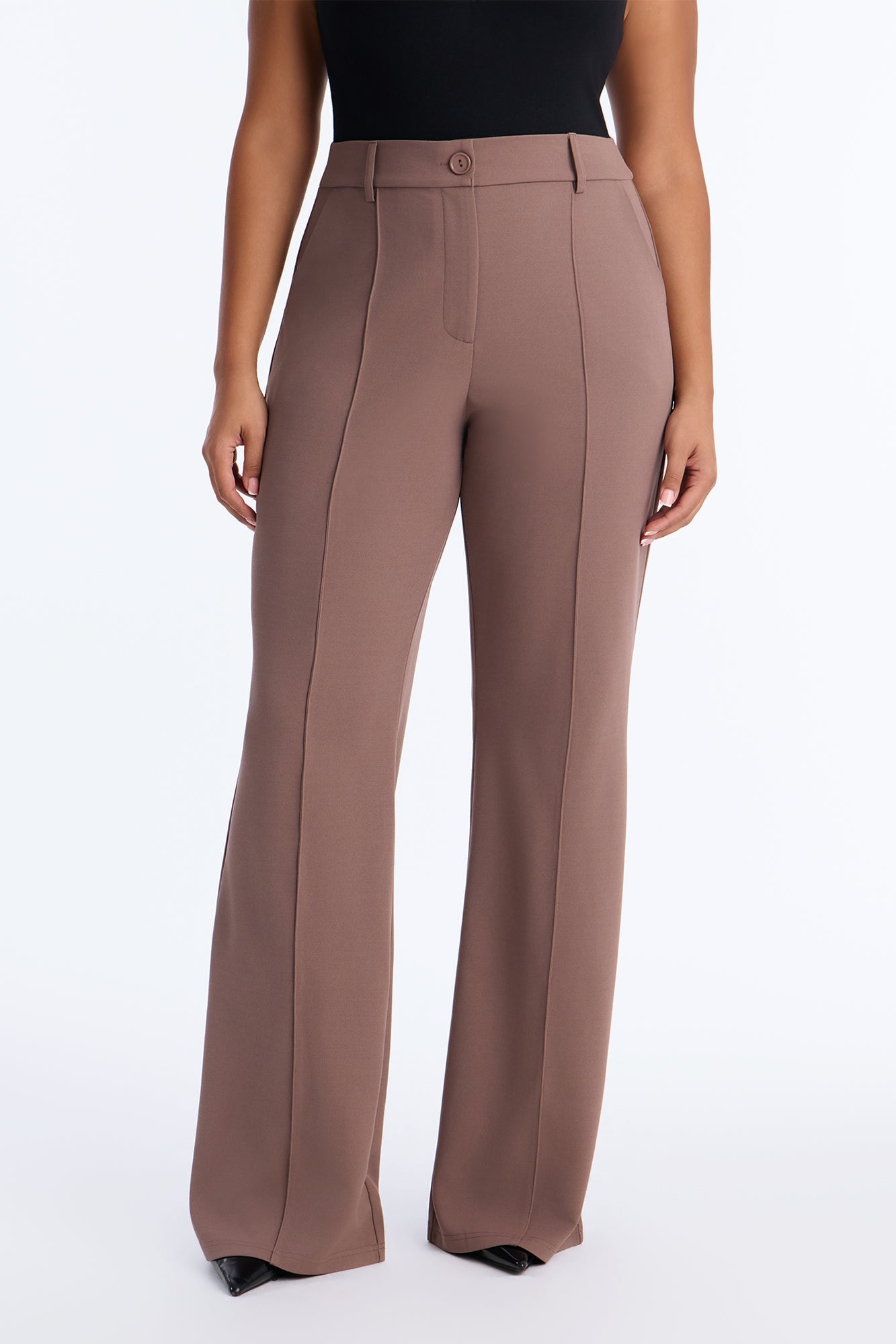 Tall Heidi Wide Leg Trouser Pant - Caffe image 2