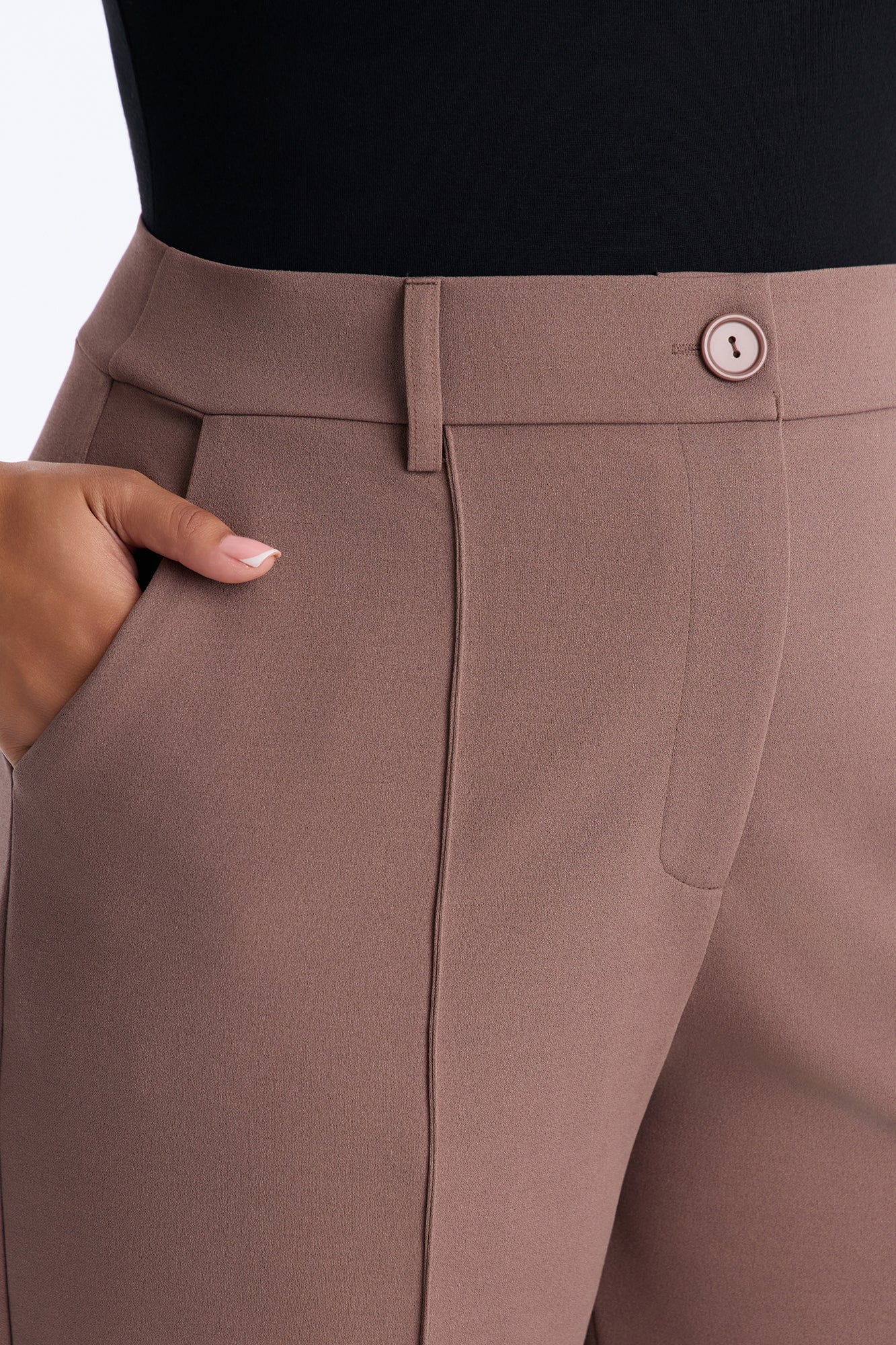 Tall Heidi Wide Leg Trouser Pant - Caffe image 3
