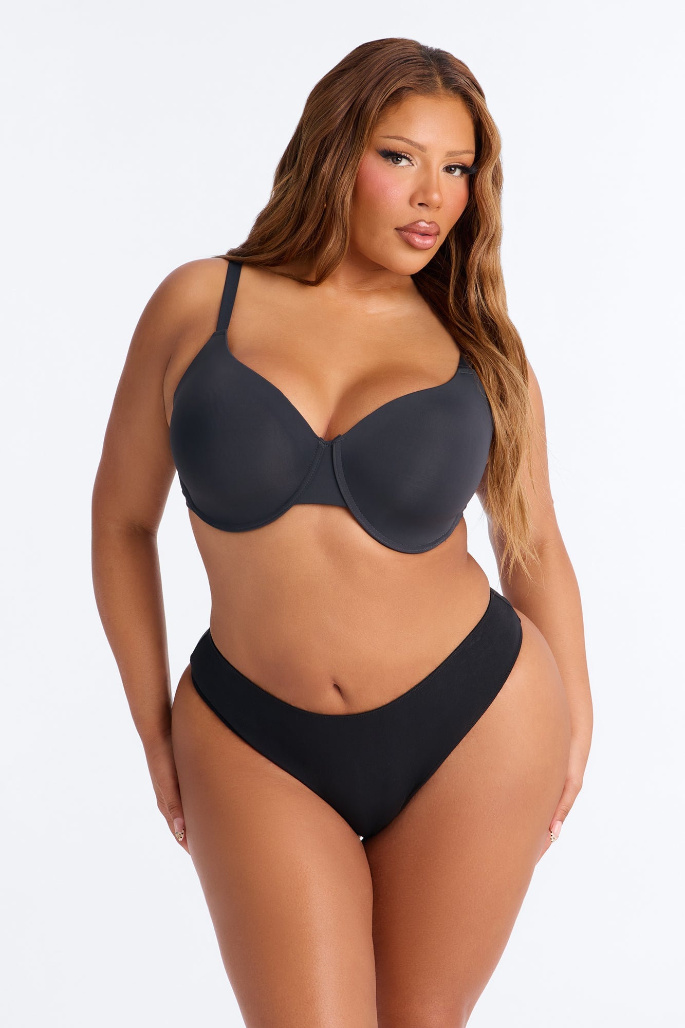 Dress Cotton Comfort Thong - Black image 1
