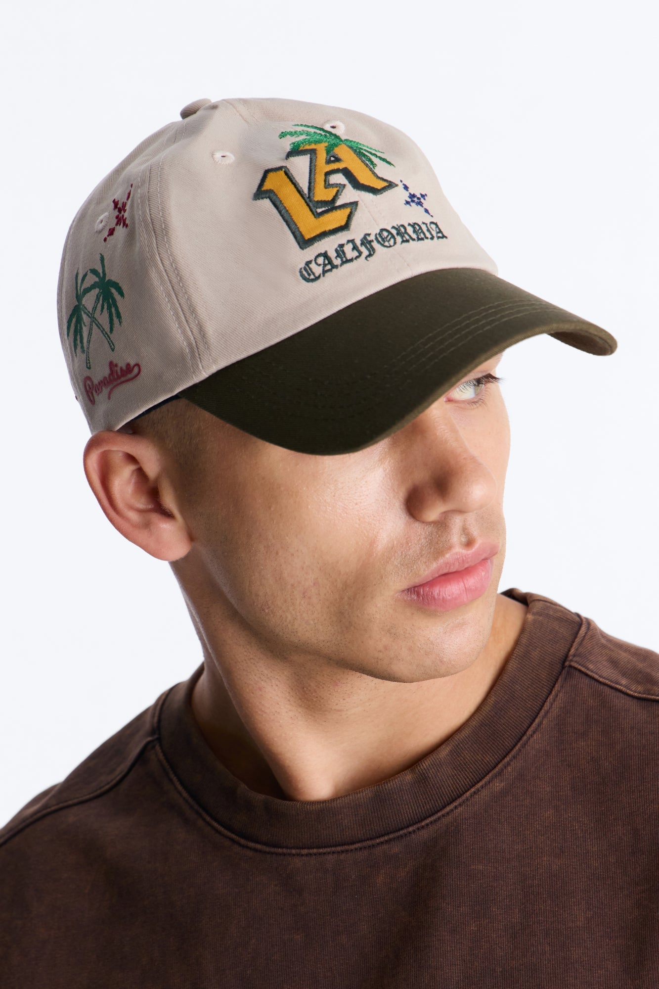 LA California Paradise Snapback Hat - Sand image 2
